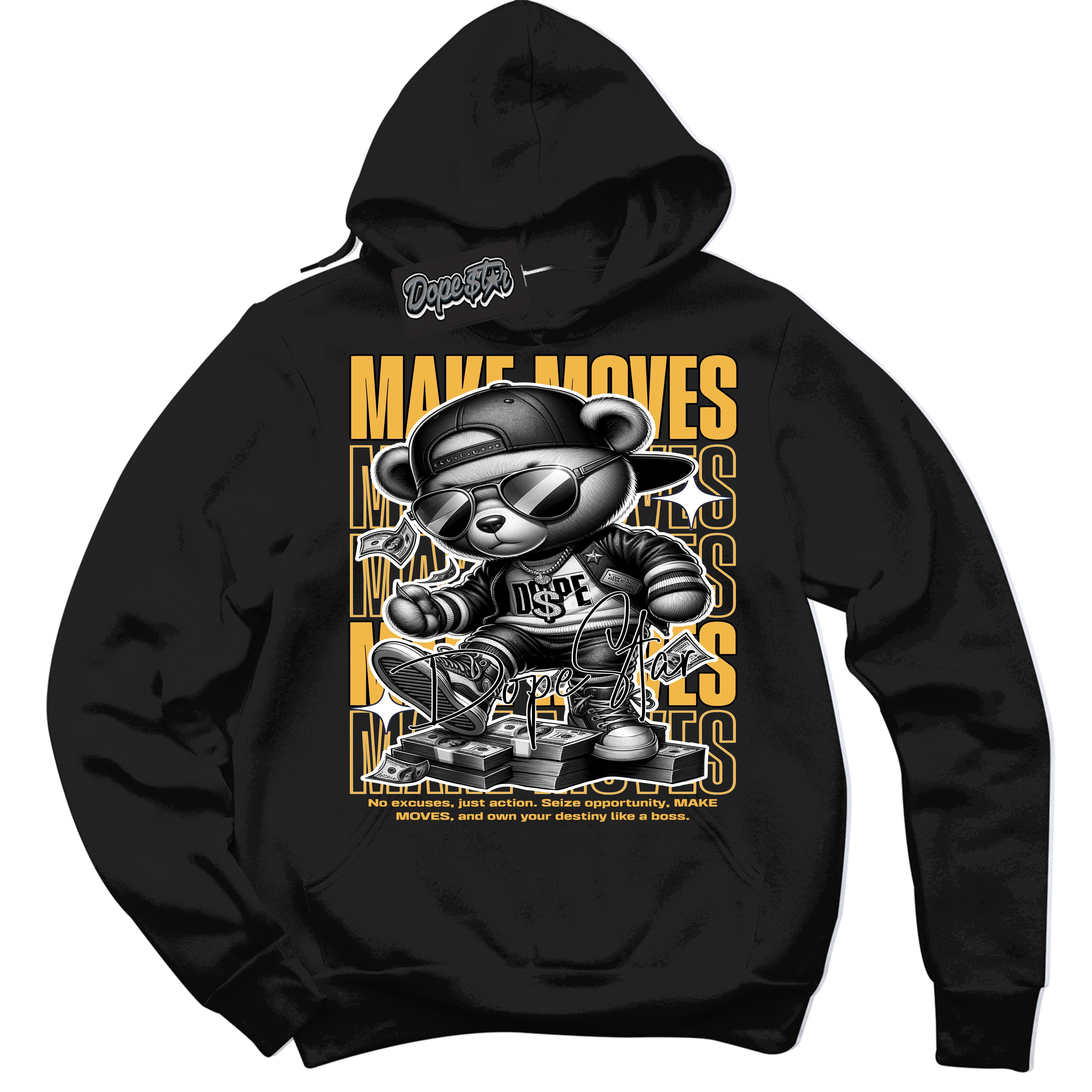 Dunk High Wu-Tang 'Make Moves' Hoodie - Black Streetwear Mockup | Sneakerhead Sweatshirt Matching Dunk High Wu-Tang | Limited Edition Urban Streetwear for Sneaker Matching OOTD | Outfits that pair perfectly with your ND High Wu-Tang | Sneakerhead Fashion Must-Have Apparel for Men and Women.