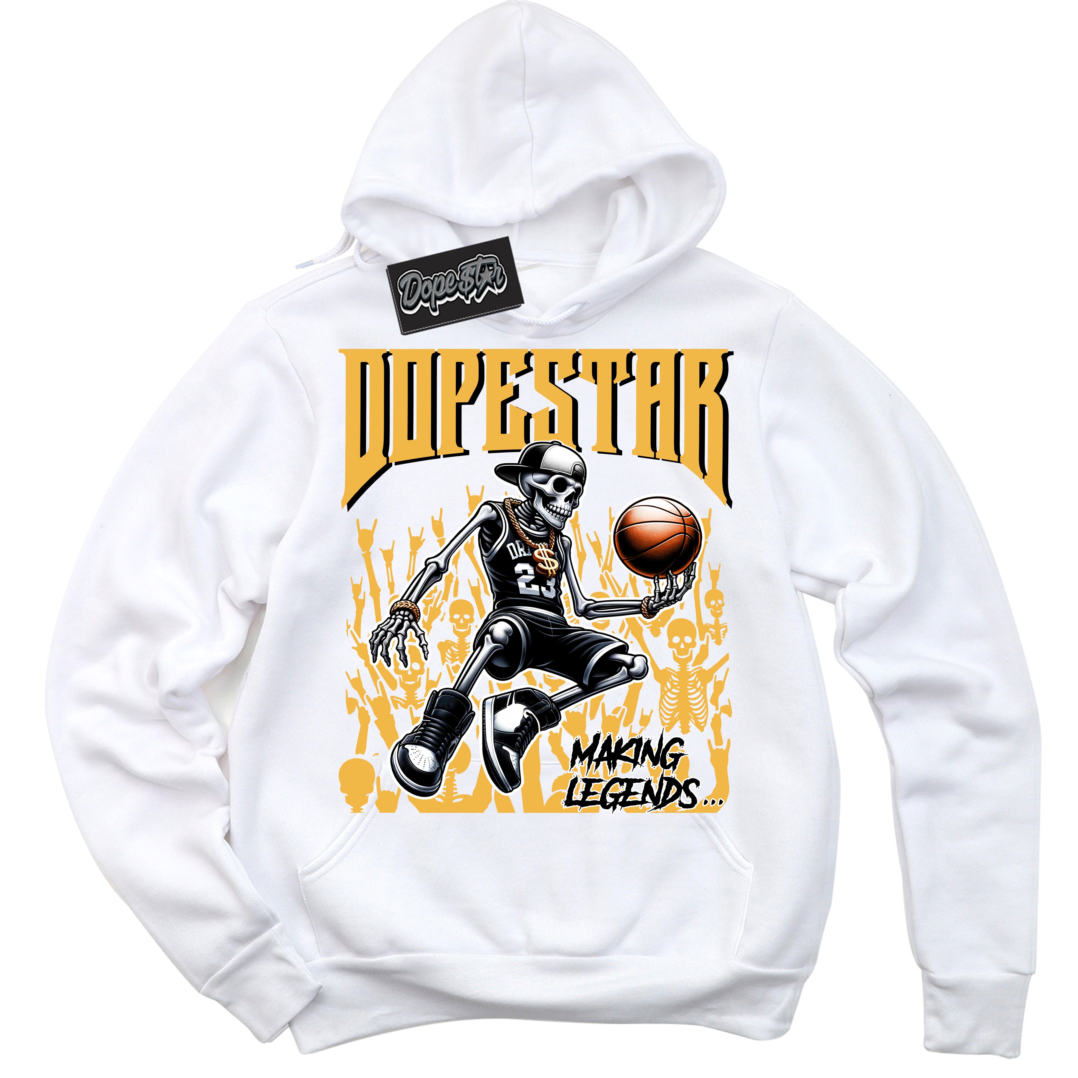 Dunk High Wu-Tang 'Making Legends' Hoodie - White Streetwear Mockup | Sneakerhead Sweatshirt Matching Dunk High Wu-Tang | Limited Edition Urban Streetwear for Sneaker Matching OOTD | Outfits that pair perfectly with your ND High Wu-Tang | Sneakerhead Fashion Must-Have Apparel for Men and Women.