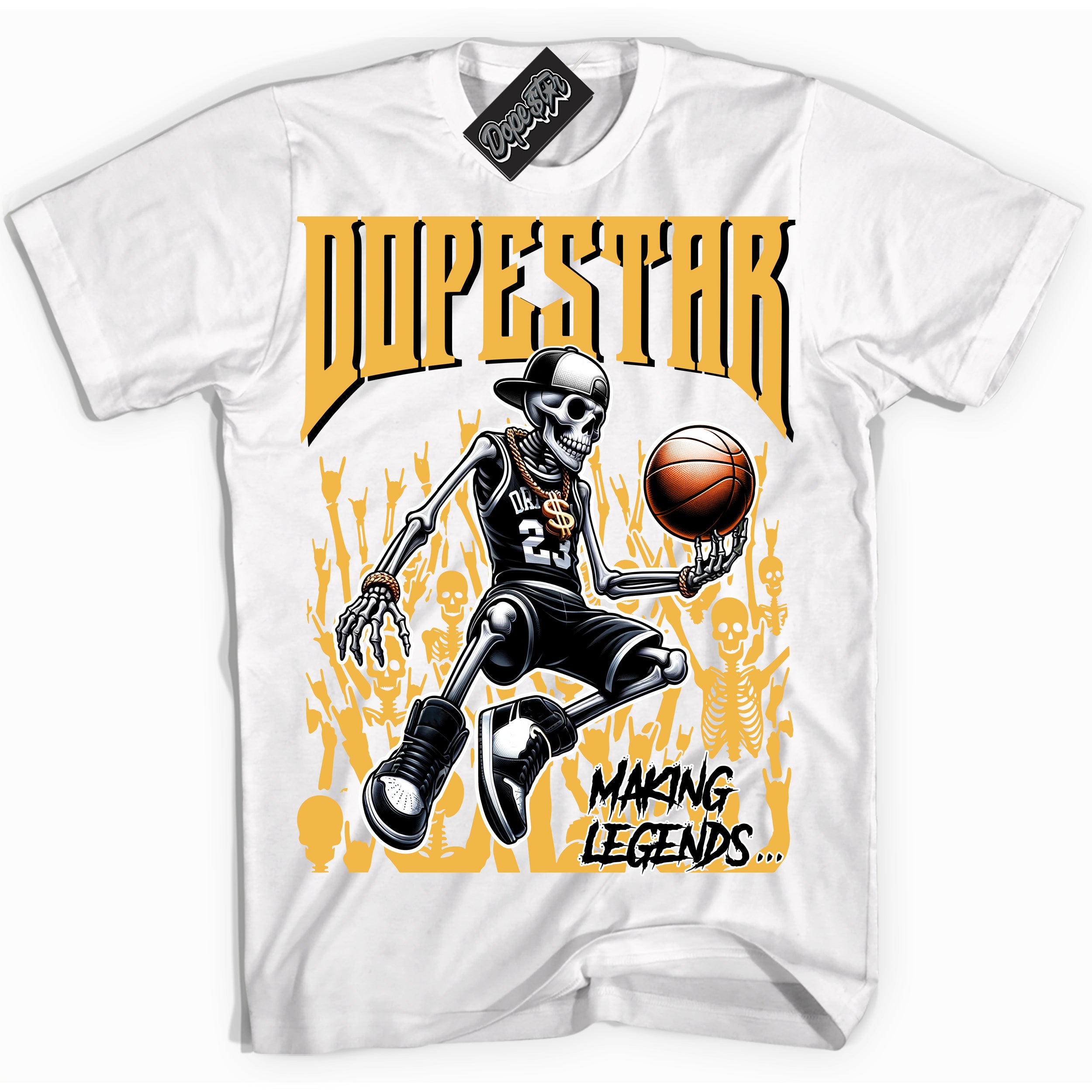 Nike Dunk High Wu-Tang 'Making Legends' Shirt - White Streetwear Mockup | Sneakerhead T-Shirt Matching Nike Dunk High Wu-Tang | Limited Edition Urban Streetwear for Sneaker Matching OOTD | Outfits that pair perfectly with your ND High Wu-Tang | Sneakerhead Fashion Must-Have Apparel for Men and Women