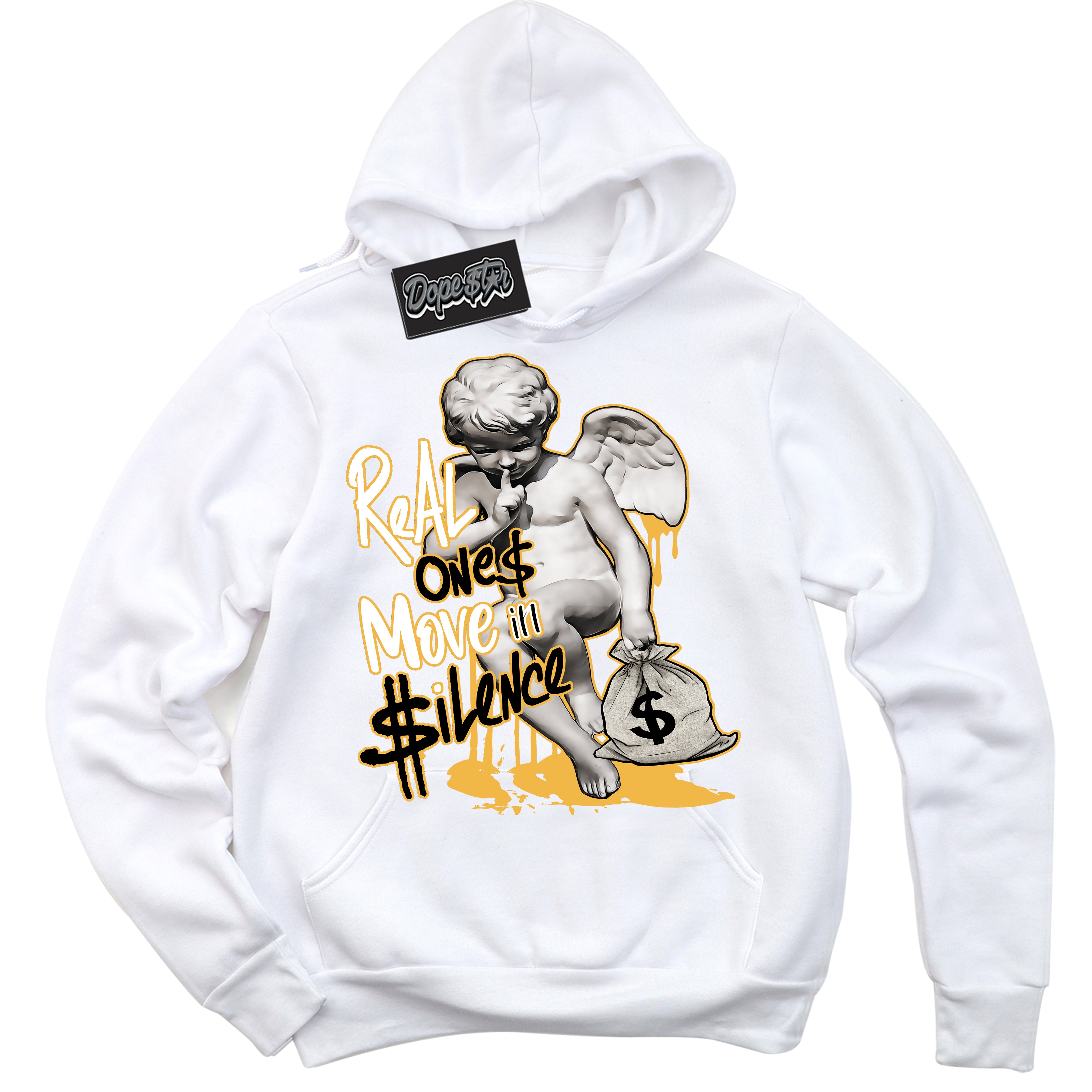 Dunk High Wu-Tang 'Real Ones Cherub' Hoodie - White Streetwear Mockup | Sneakerhead Sweatshirt Matching Dunk High Wu-Tang | Limited Edition Urban Streetwear for Sneaker Matching OOTD | Outfits that pair perfectly with your ND High Wu-Tang | Sneakerhead Fashion Must-Have Apparel for Men and Women.