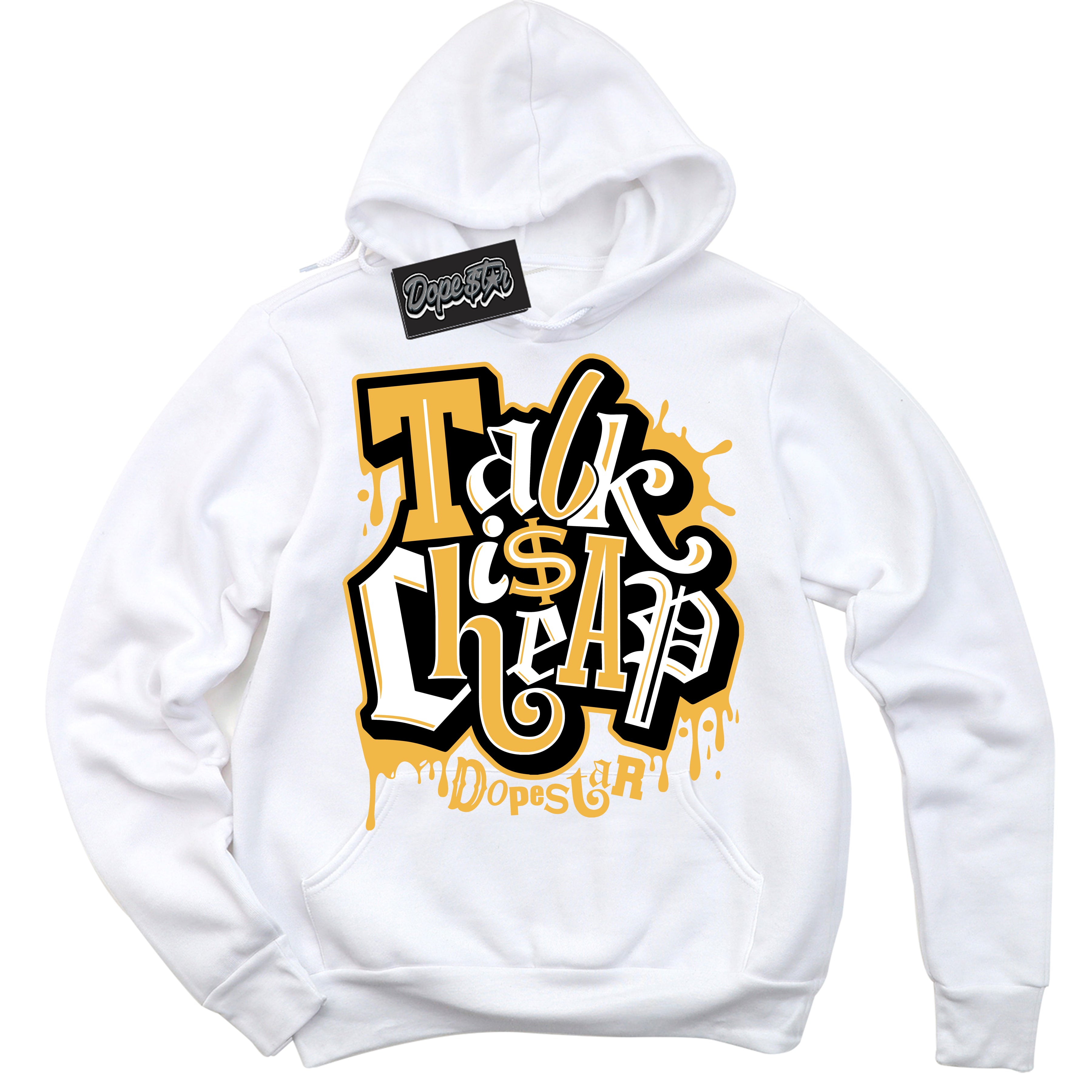 Dunk High Wu-Tang 'Talk Is Cheap' Hoodie - White Streetwear Mockup | Sneakerhead Sweatshirt Matching Dunk High Wu-Tang | Limited Edition Urban Streetwear for Sneaker Matching OOTD | Outfits that pair perfectly with your ND High Wu-Tang | Sneakerhead Fashion Must-Have Apparel for Men and Women.