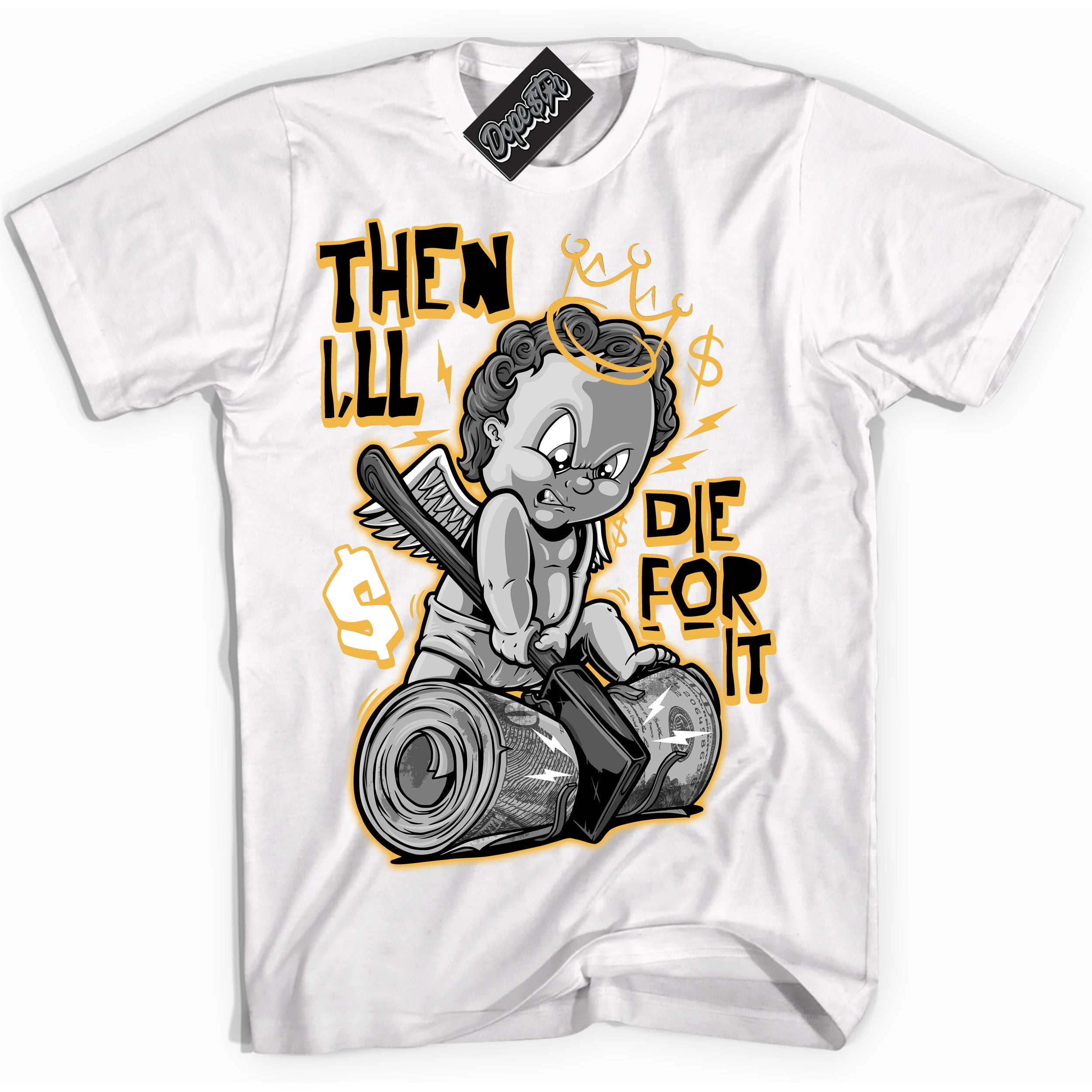 Nike Dunk High Wu-Tang 'Then I'll' Shirt - White Streetwear Mockup | Sneakerhead T-Shirt Matching Nike Dunk High Wu-Tang | Limited Edition Urban Streetwear for Sneaker Matching OOTD | Outfits that pair perfectly with your ND High Wu-Tang | Sneakerhead Fashion Must-Have Apparel for Men and Women