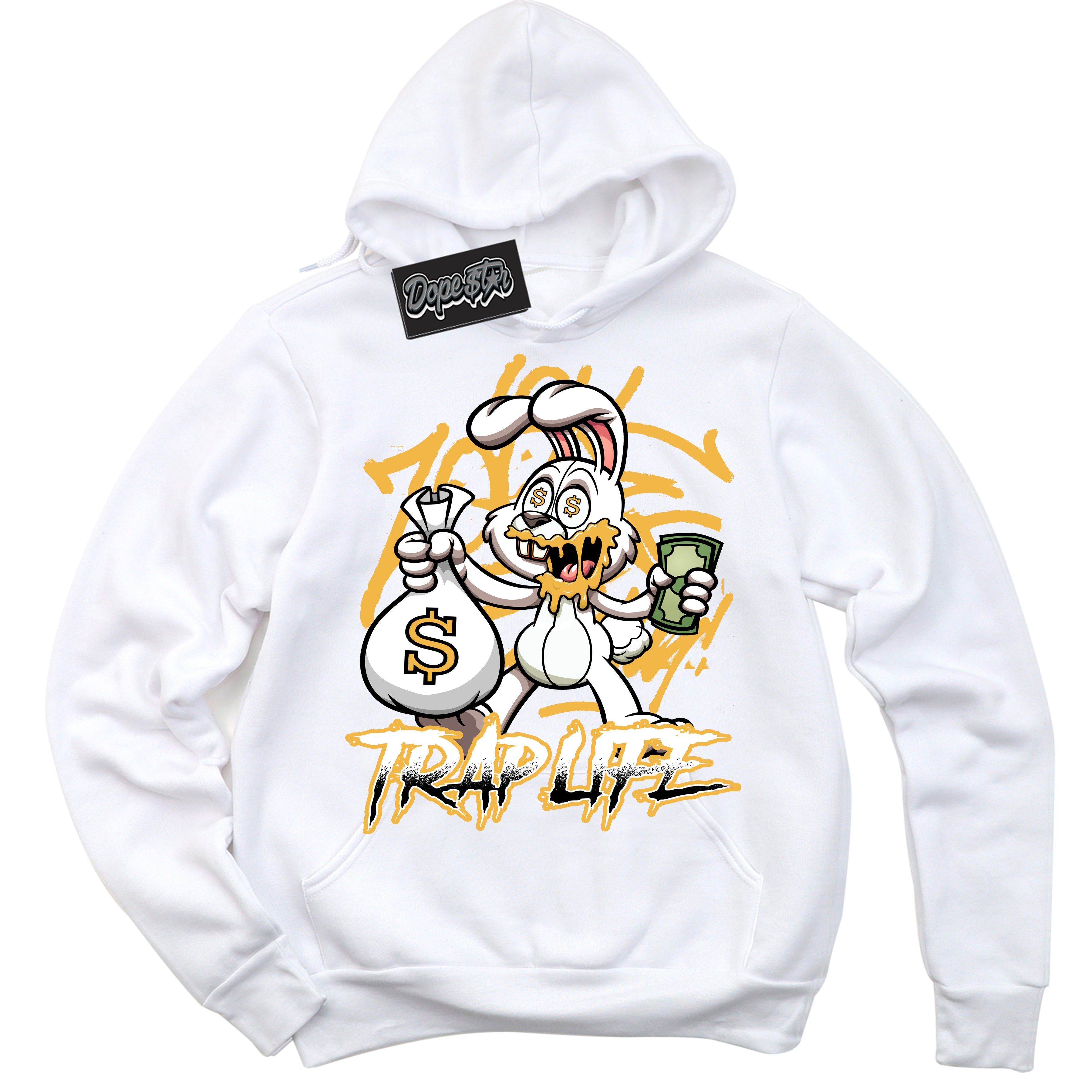 Dunk High Wu-Tang 'Trap Rabbit' Hoodie - White Streetwear Mockup | Sneakerhead Sweatshirt Matching Dunk High Wu-Tang | Limited Edition Urban Streetwear for Sneaker Matching OOTD | Outfits that pair perfectly with your ND High Wu-Tang | Sneakerhead Fashion Must-Have Apparel for Men and Women.