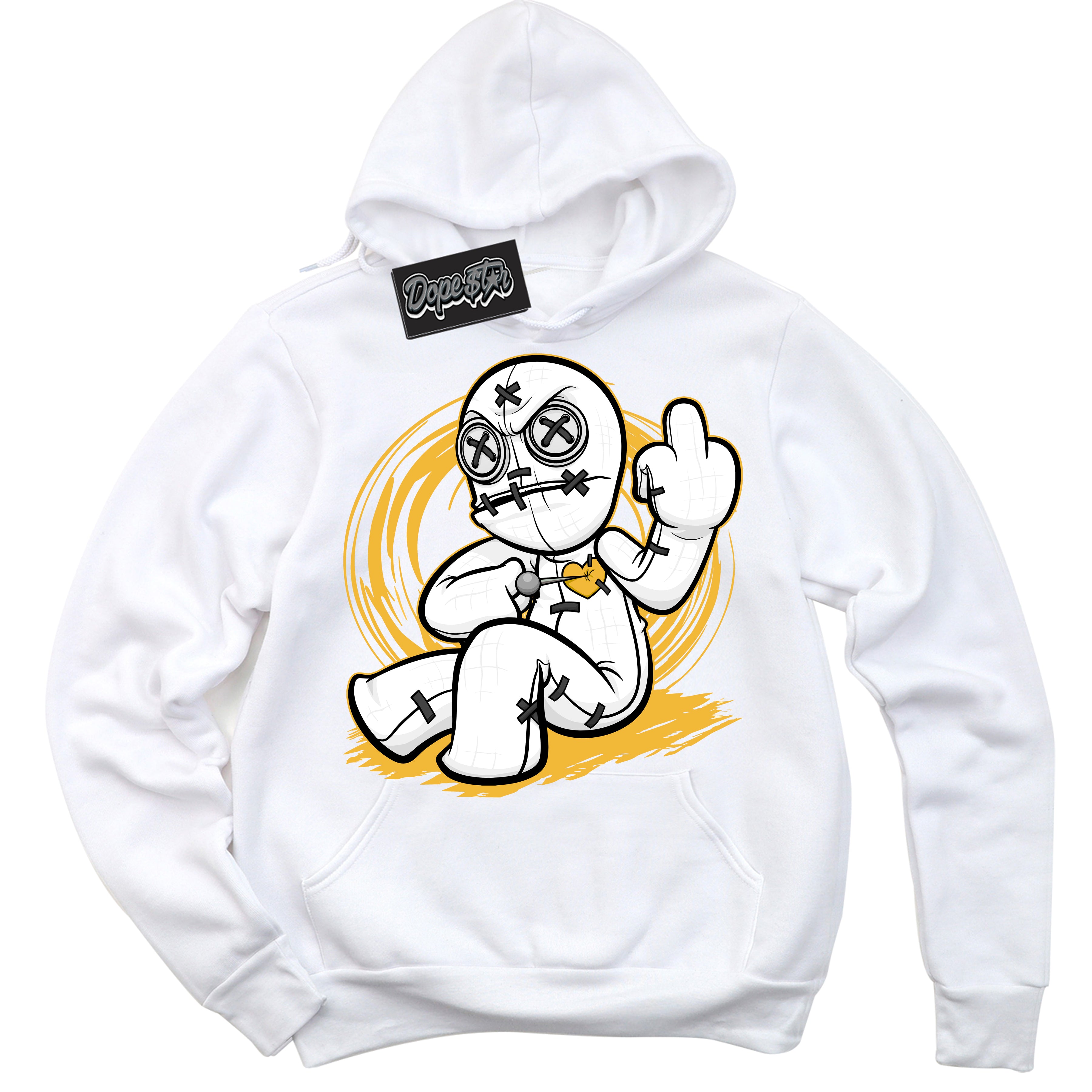 Dunk High Wu-Tang 'Voodoo Doll' Hoodie - White Streetwear Mockup | Sneakerhead Sweatshirt Matching Dunk High Wu-Tang | Limited Edition Urban Streetwear for Sneaker Matching OOTD | Outfits that pair perfectly with your ND High Wu-Tang | Sneakerhead Fashion Must-Have Apparel for Men and Women.