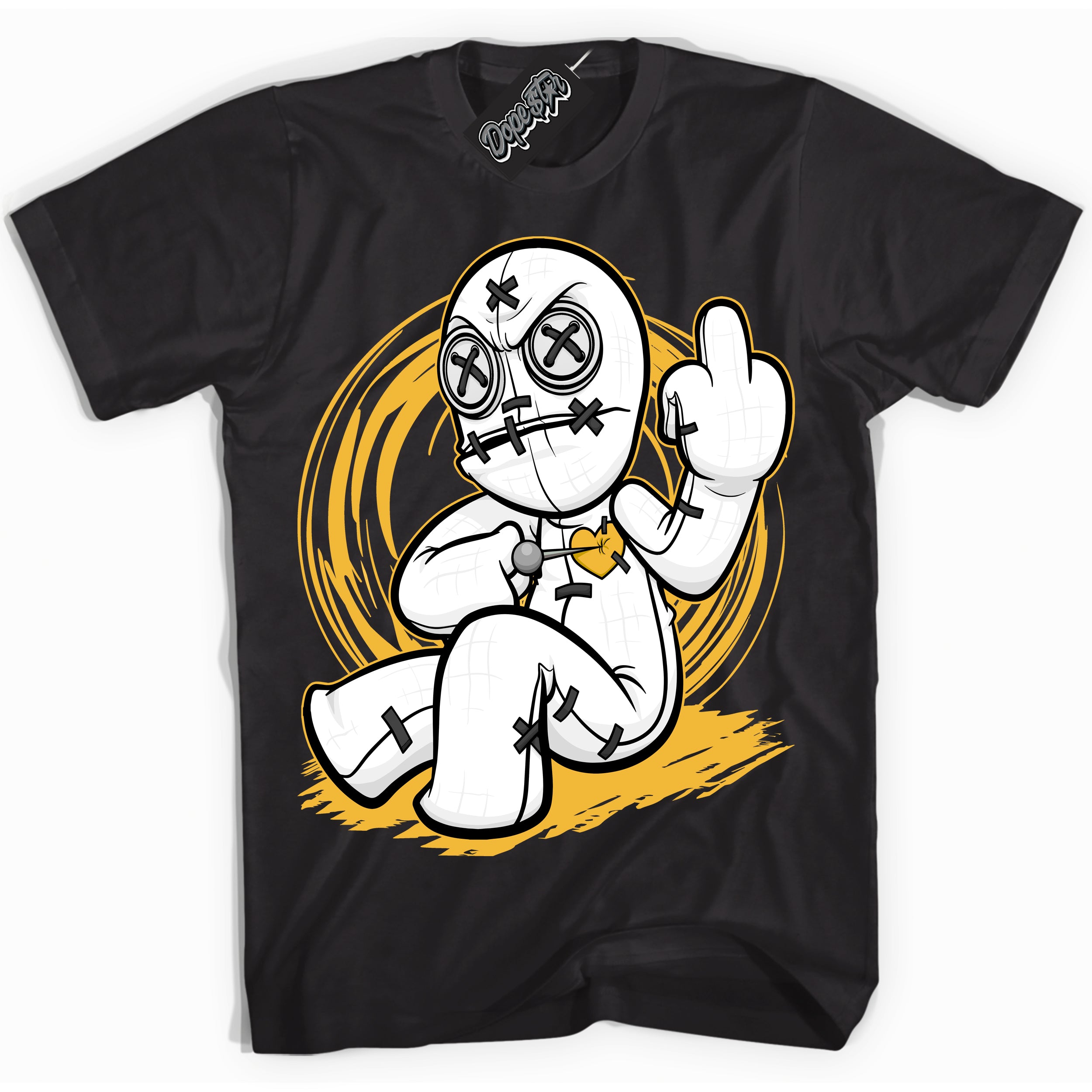 Nike Dunk High Wu-Tang 'Voodoo Doll' Shirt - Black Streetwear Mockup | Sneakerhead T-Shirt Matching Nike Dunk High Wu-Tang | Limited Edition Urban Streetwear for Sneaker Matching OOTD | Outfits that pair perfectly with your ND High Wu-Tang | Sneakerhead Fashion Must-Have Apparel for Men and Women