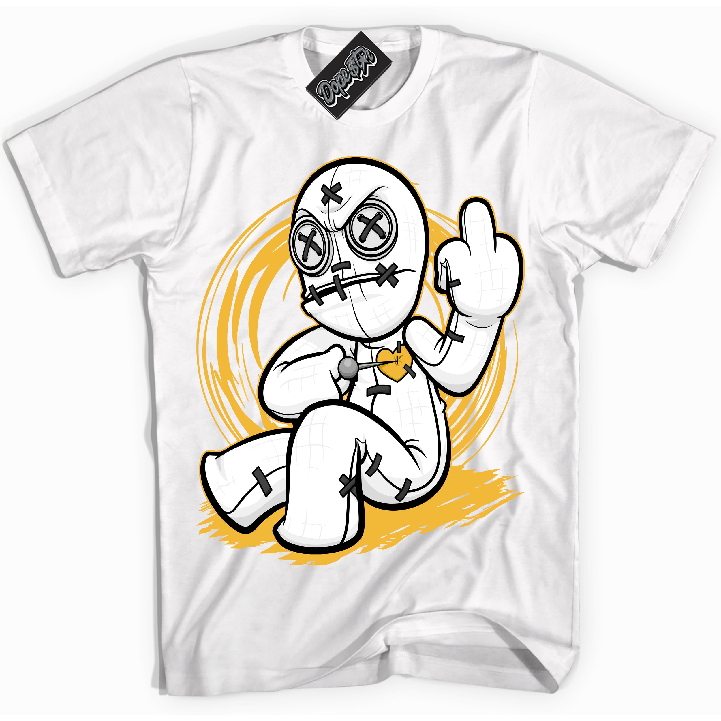 Nike Dunk High Wu-Tang 'Voodoo Doll' Shirt - White Streetwear Mockup | Sneakerhead T-Shirt Matching Nike Dunk High Wu-Tang | Limited Edition Urban Streetwear for Sneaker Matching OOTD | Outfits that pair perfectly with your ND High Wu-Tang | Sneakerhead Fashion Must-Have Apparel for Men and Women