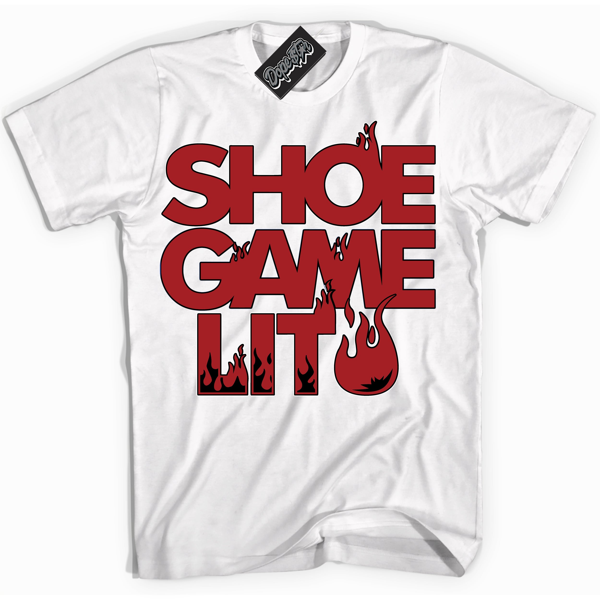 Cool White Shirt with “ Shoe Game Lit ” design that perfectly matches Lebron 20 Liverpool Sneakers.