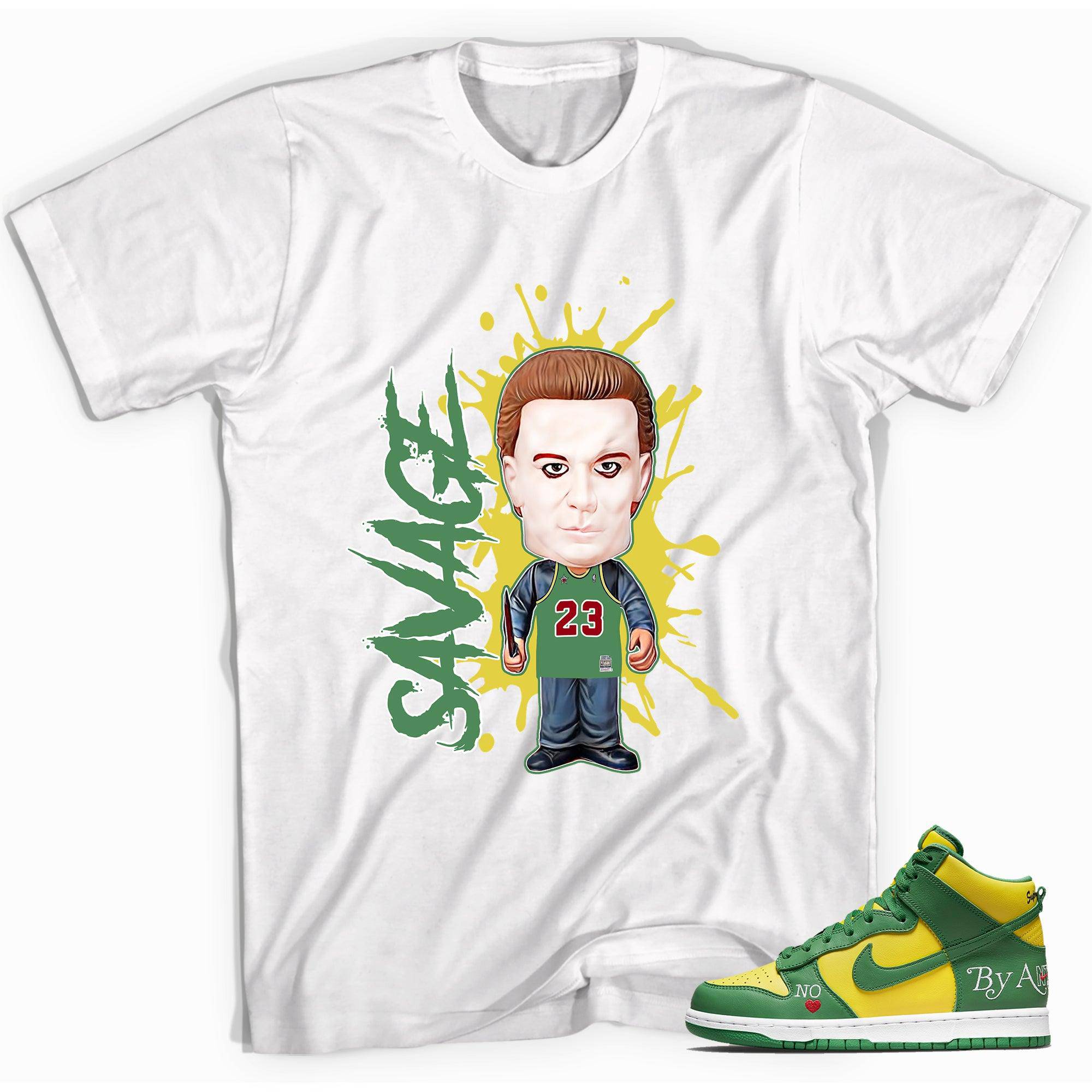 SB Dunk High Supreme By Any Means Brazil Shirt Savage - Sneaker Shirts Outlet