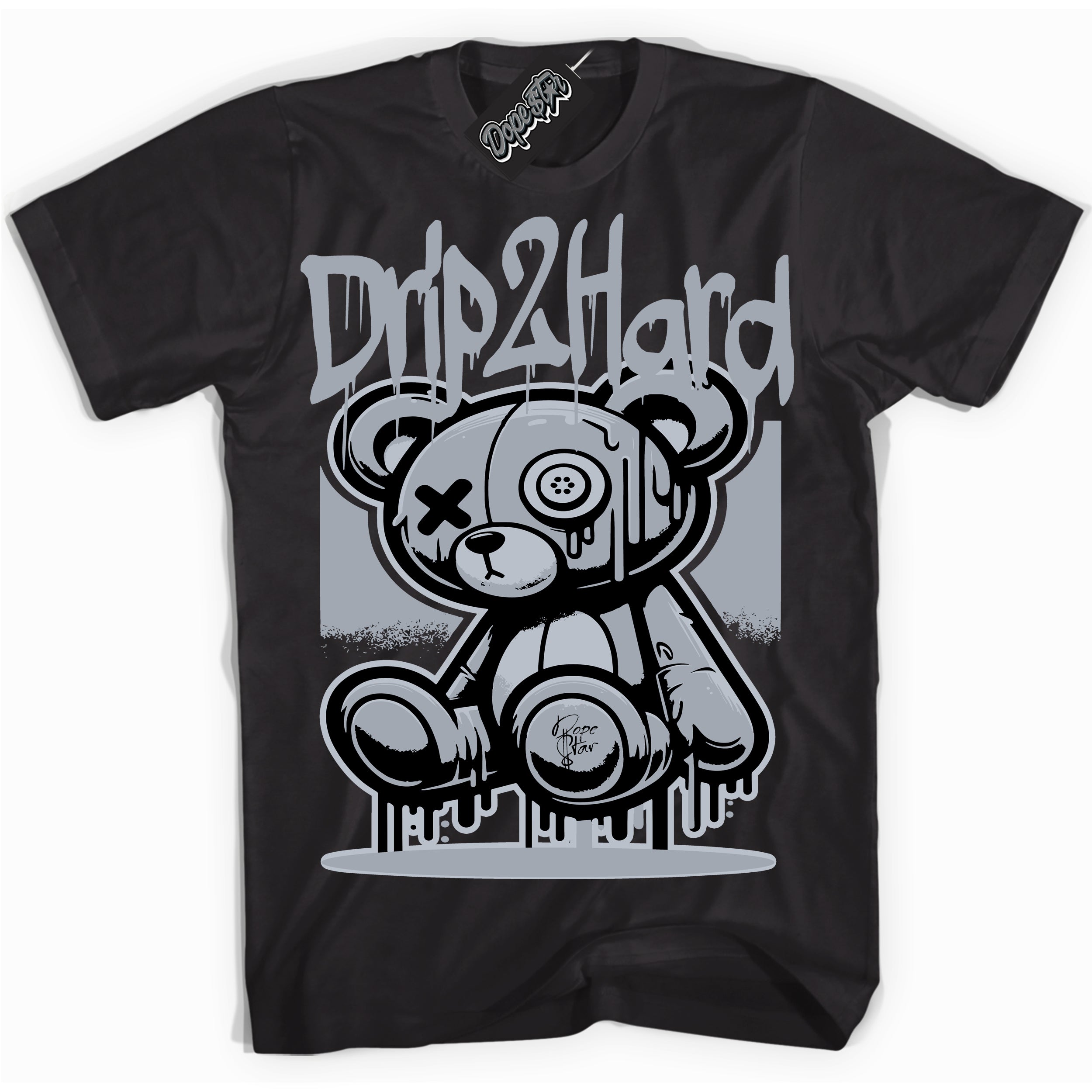 Cool Black graphic tee with “ Drip 2 Hard ” design, that perfectly matches Kaws X Sky High Farm 1s