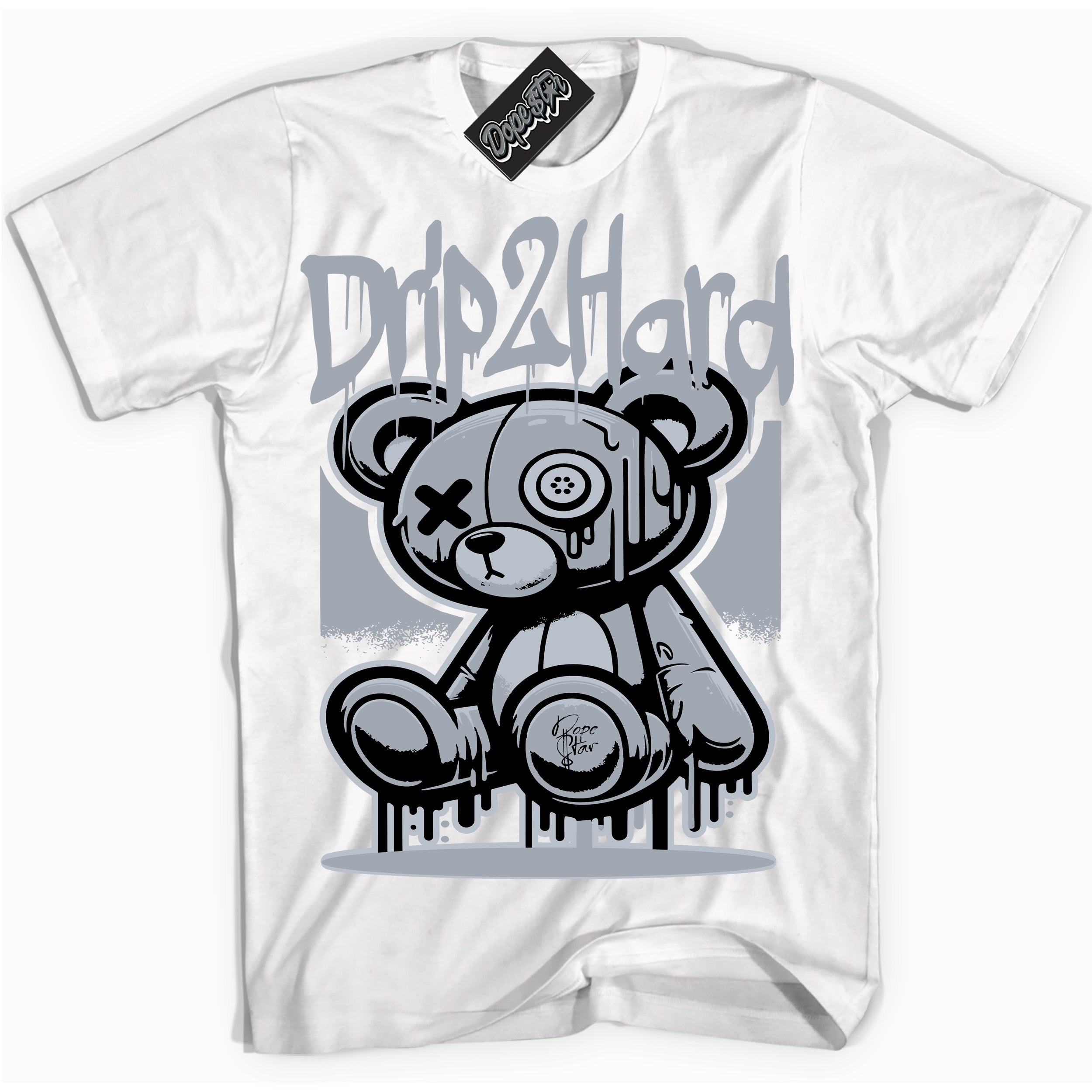 Cool White graphic tee with “ Drip 2 Hard ” design, that perfectly matches Kaws X Sky High Farm 1s