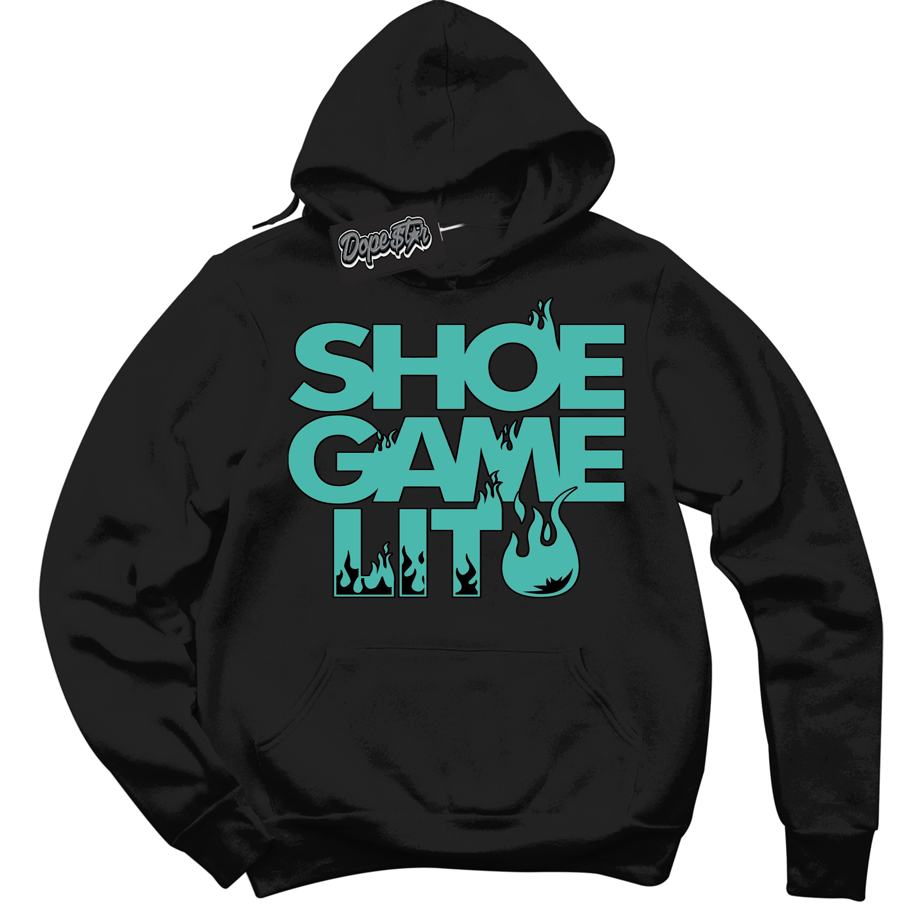 Cool Black Hoodie with “ Shoe Game Lit ”  design that Perfectly Matches  Tiffany & Co. 1837 1s Sneakers.