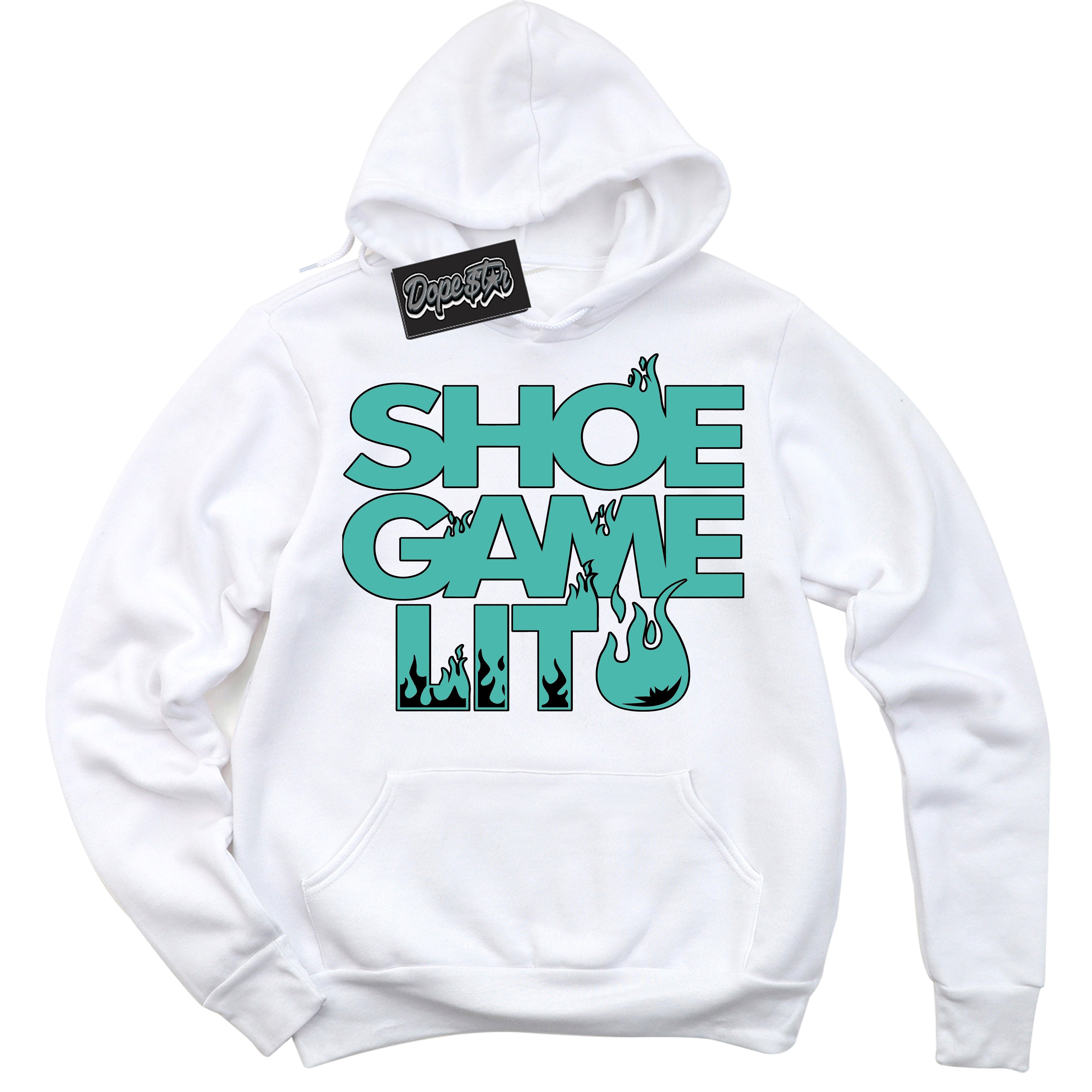 Cool White Hoodie with “ Shoe Game Lit ”  design that Perfectly Matches  Tiffany & Co. 1837 1s Sneakers.