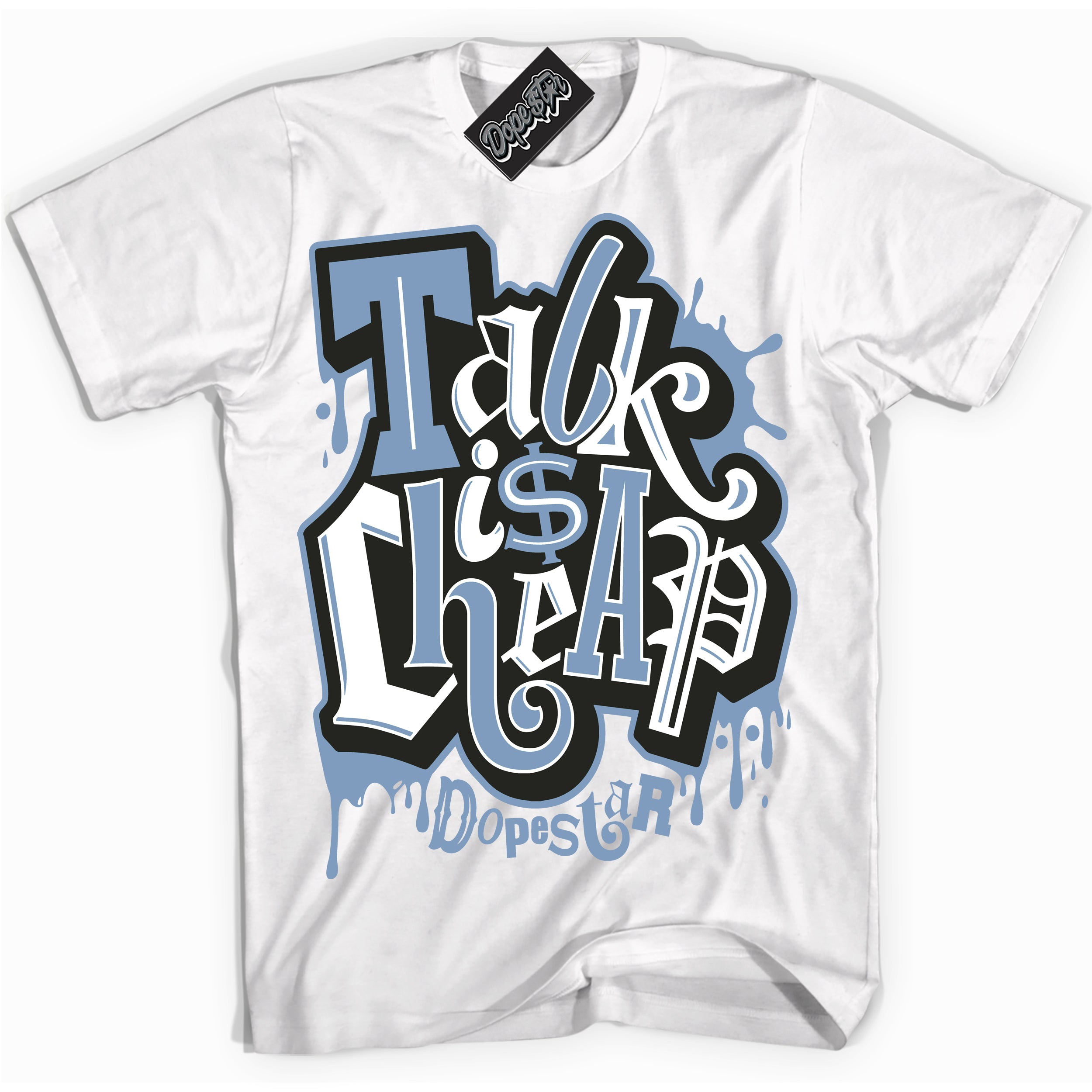 Cool White Shirt with “ Talk Is Cheap” design that perfectly matches Tiffany & Co 1837 1s Sneakers.