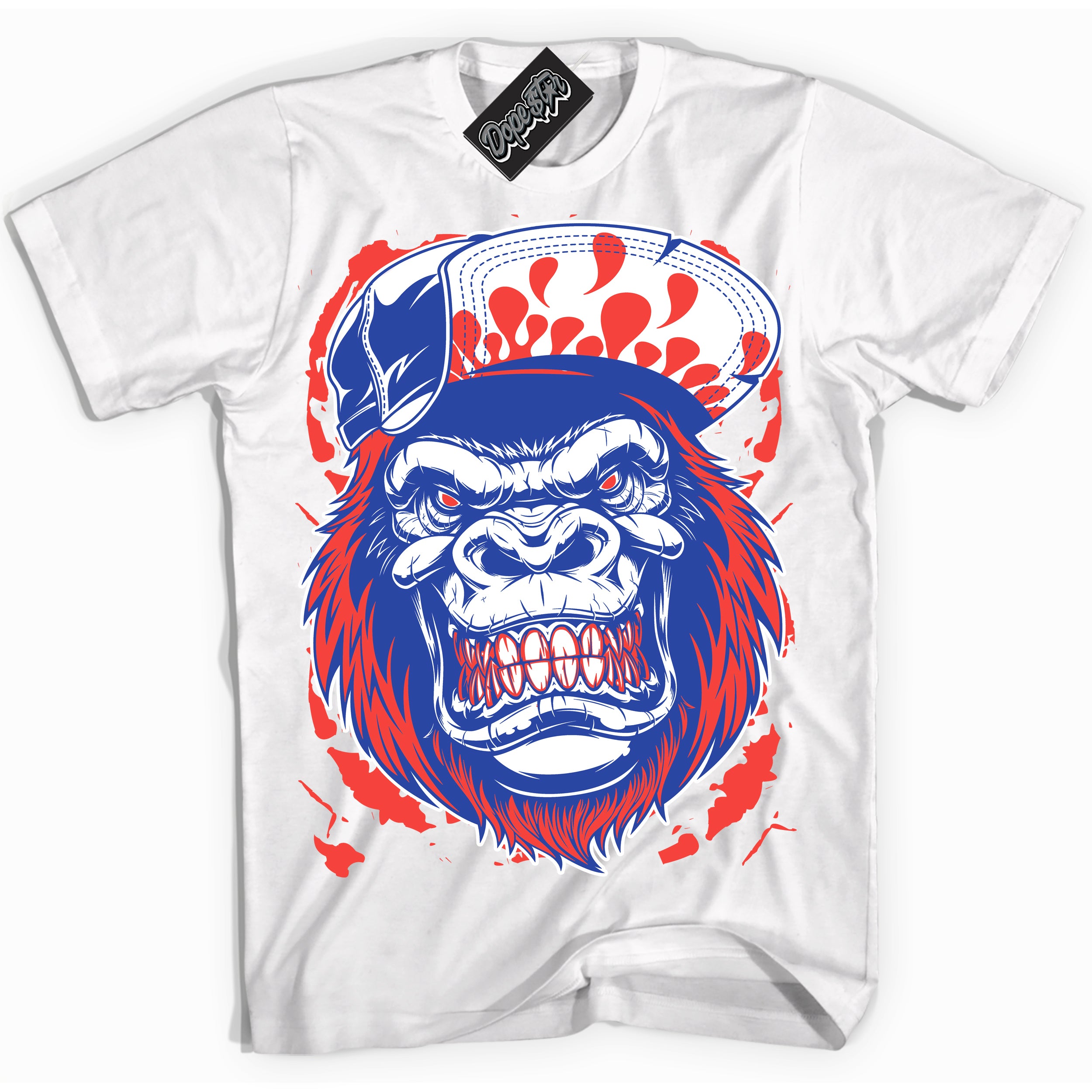 Cool White Shirt with “ Gorilla Beast ” design that perfectly matches Ultramarine 180s Sneakers.