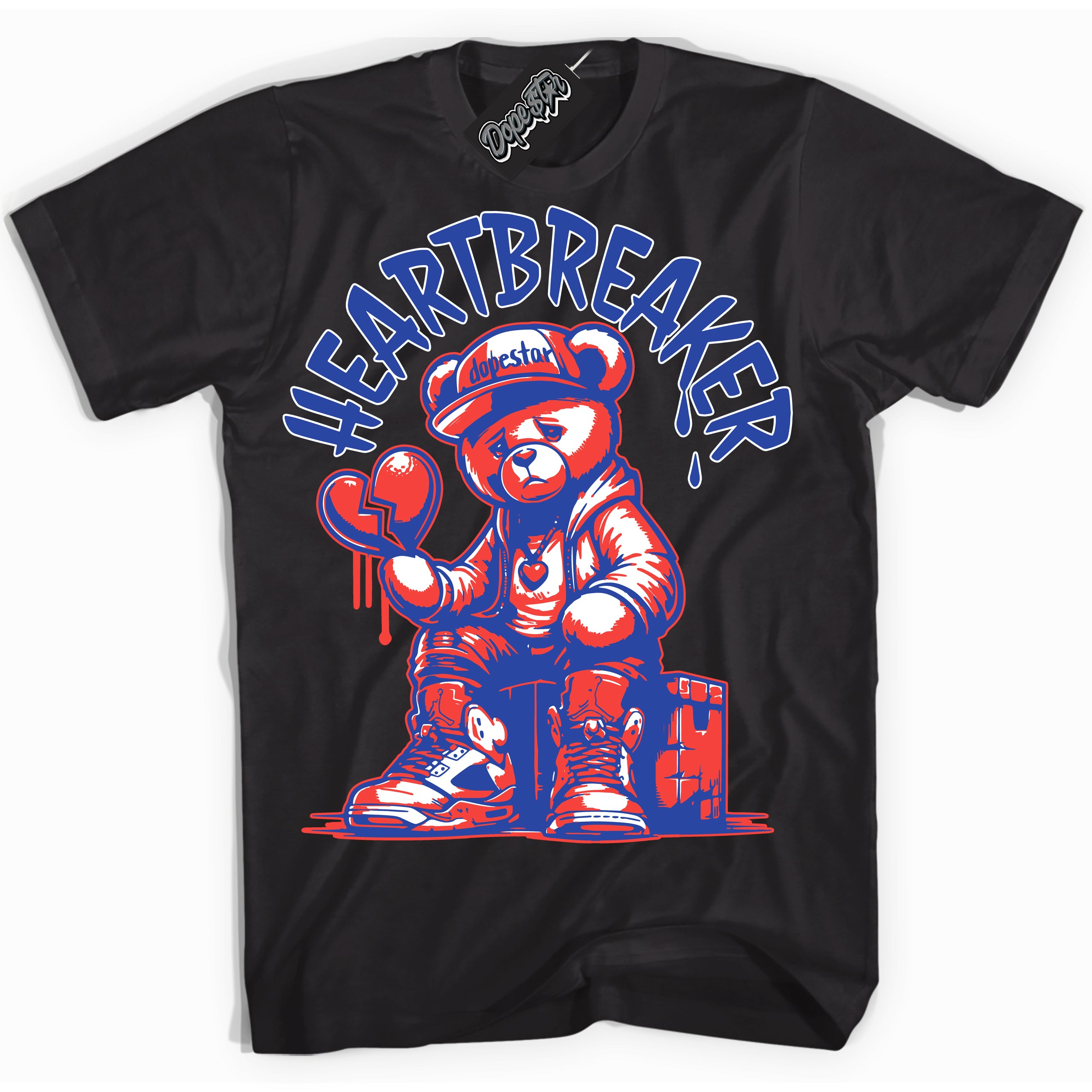 Cool Black Shirt with “ Heartbreaker Bear ” design that perfectly matches Ultramarine 180s Sneakers.