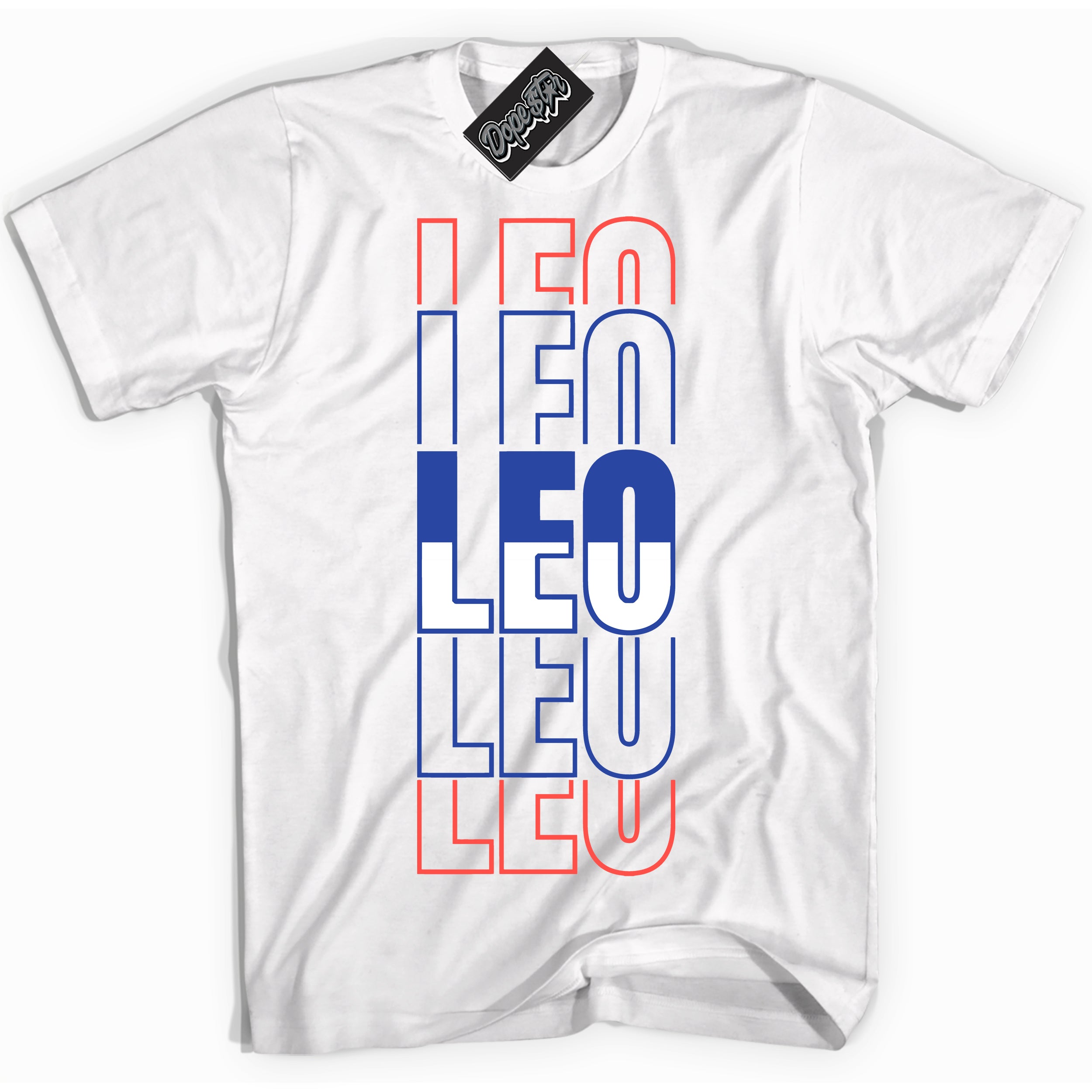 Cool White Shirt with “ Leo ” design that perfectly matches Ultramarine 180s Sneakers.