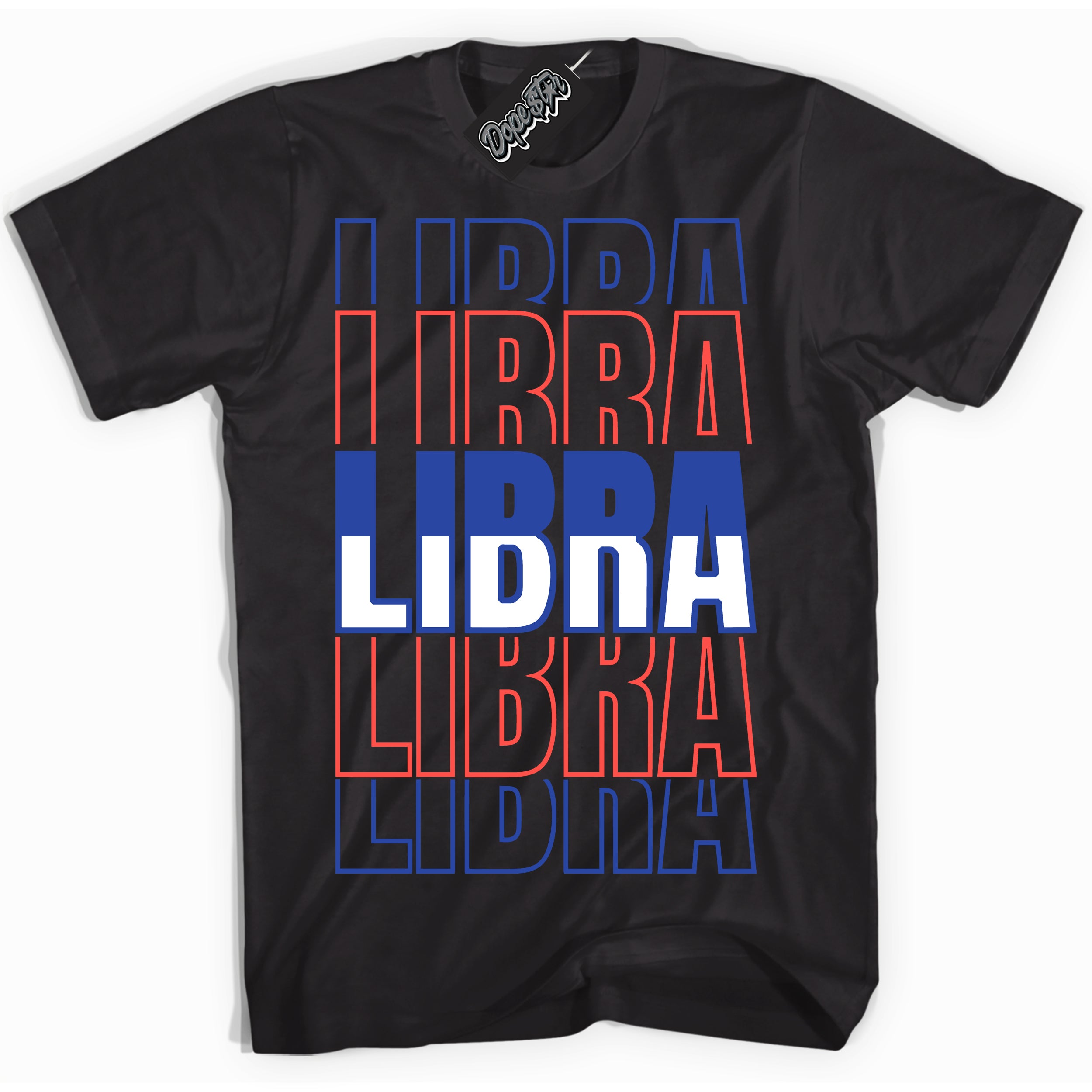 Cool Black Shirt with “ Libra ” design that perfectly matches Ultramarine 180s Sneakers.