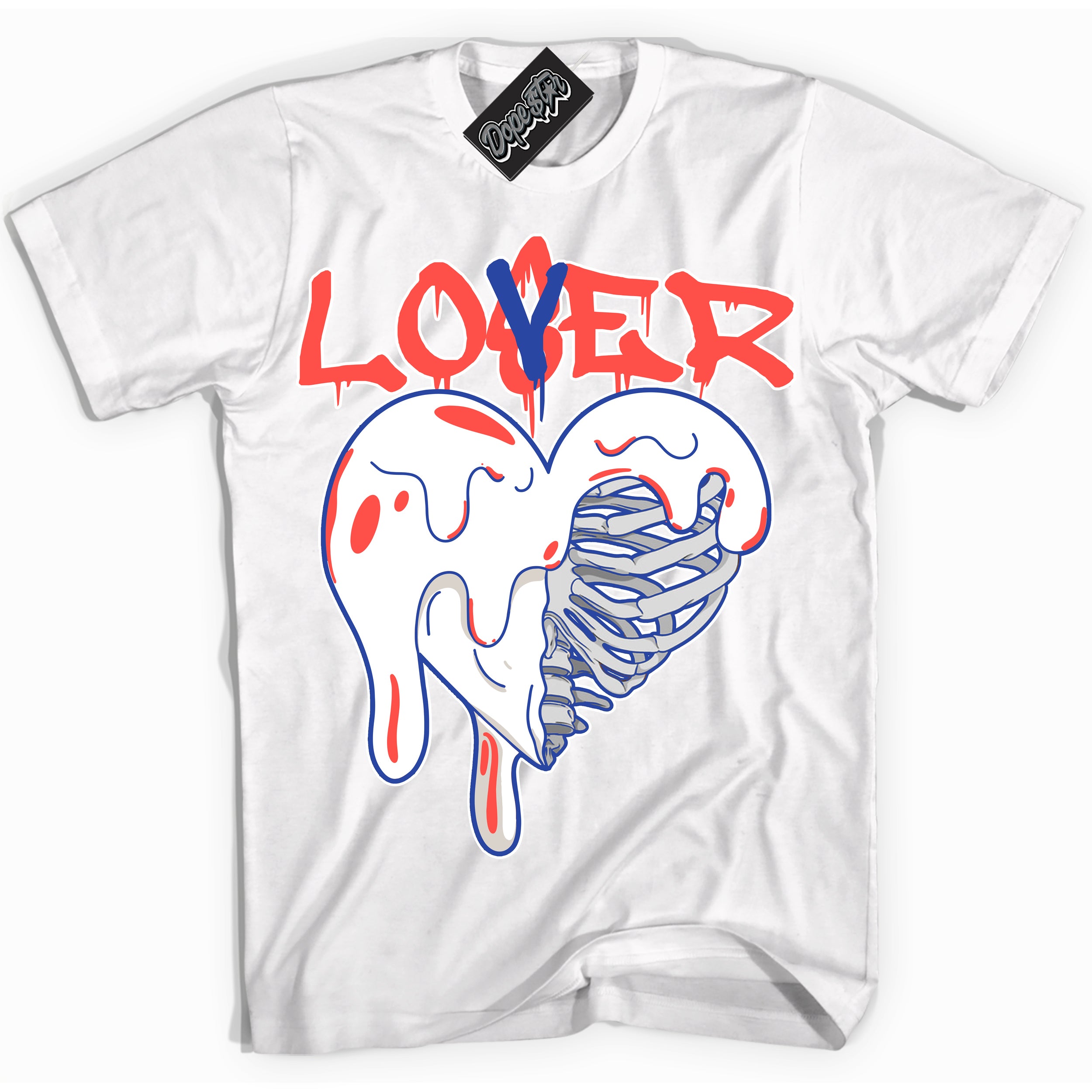 Cool White Shirt with “ Lover Loser ” design that perfectly matches Ultramarine 180s Sneakers.