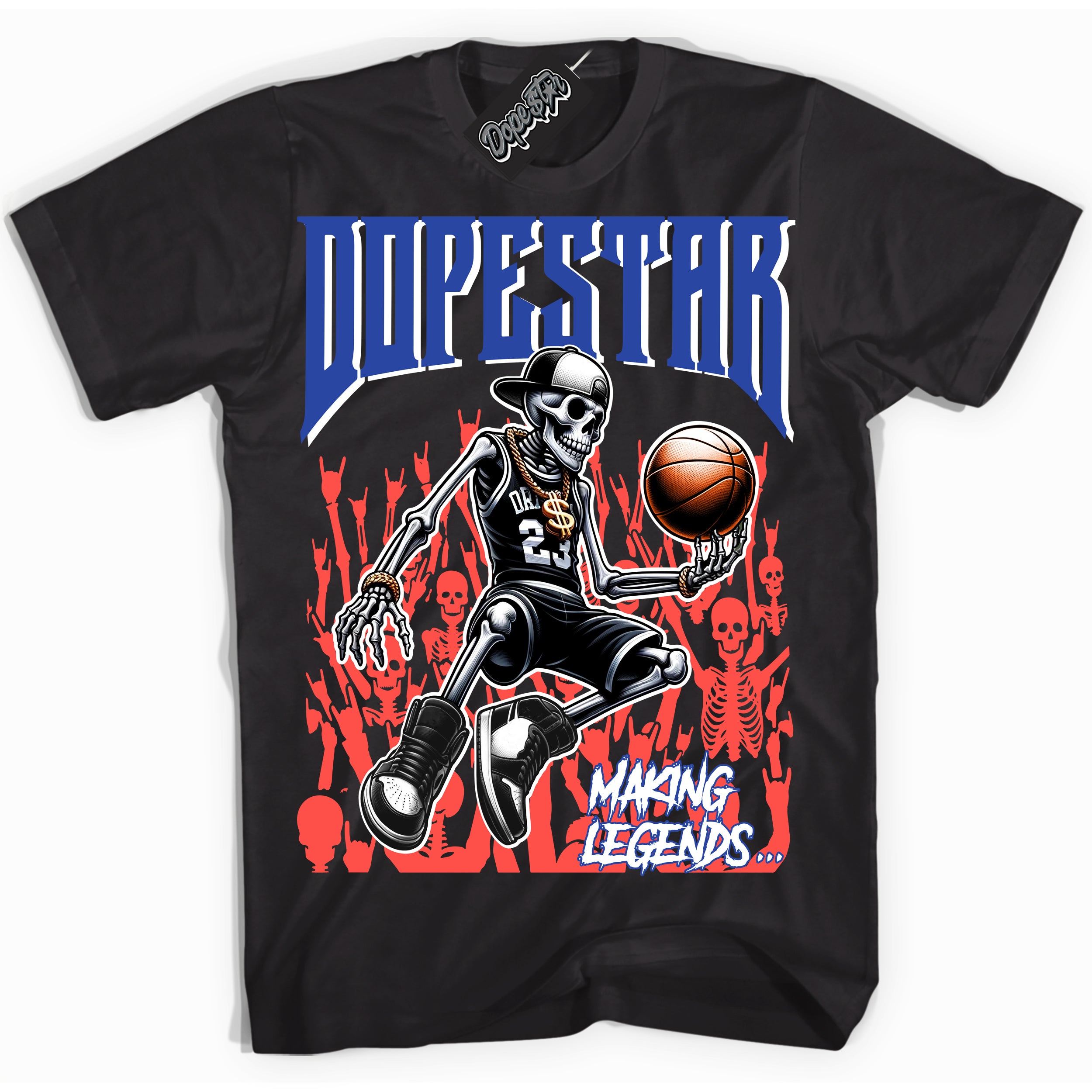 Cool Black Shirt with “ Making Legends ” design that perfectly matches Ultramarine 180s Sneakers.