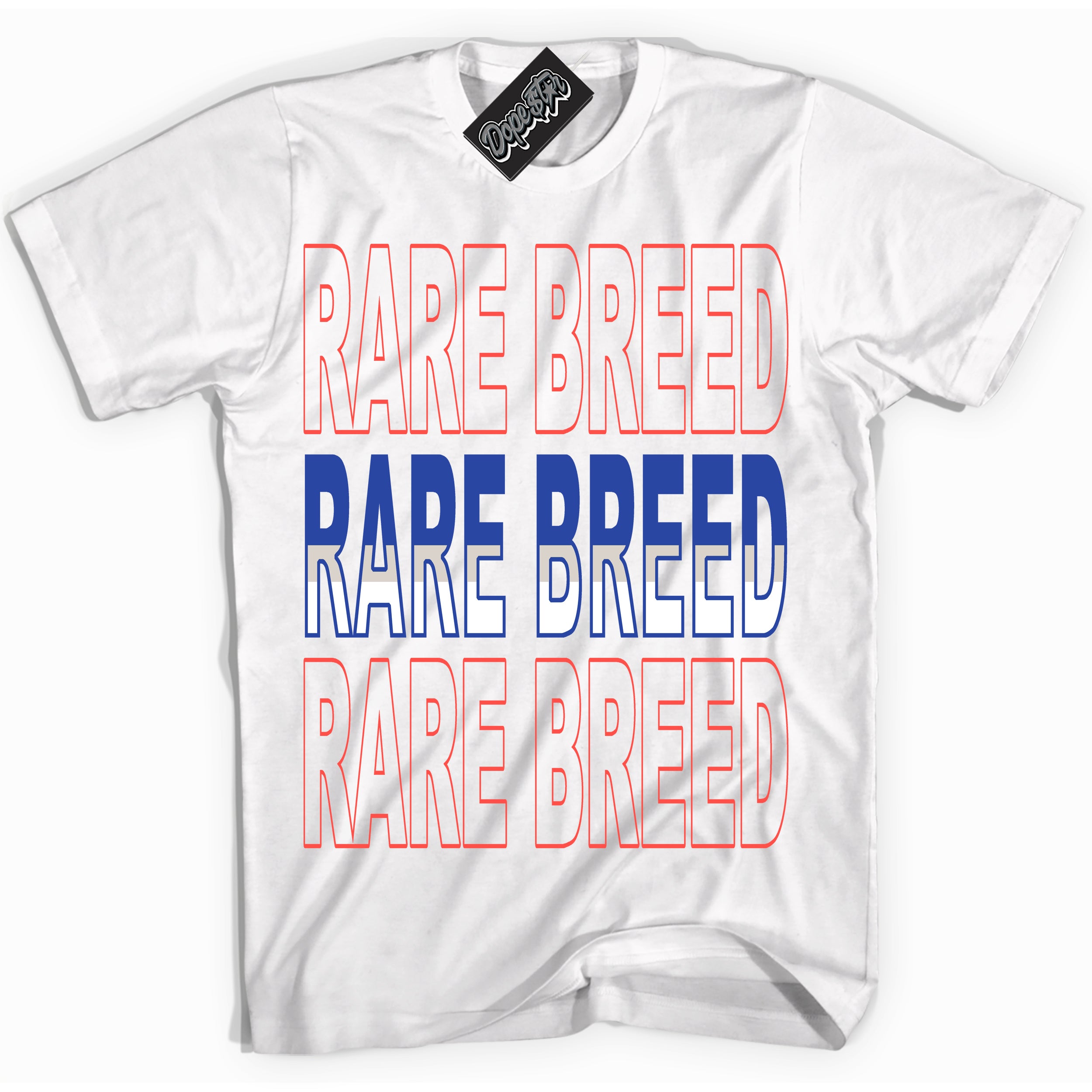 Cool White Shirt with “ Rare Breed ” design that perfectly matches Ultramarine 180s Sneakers.