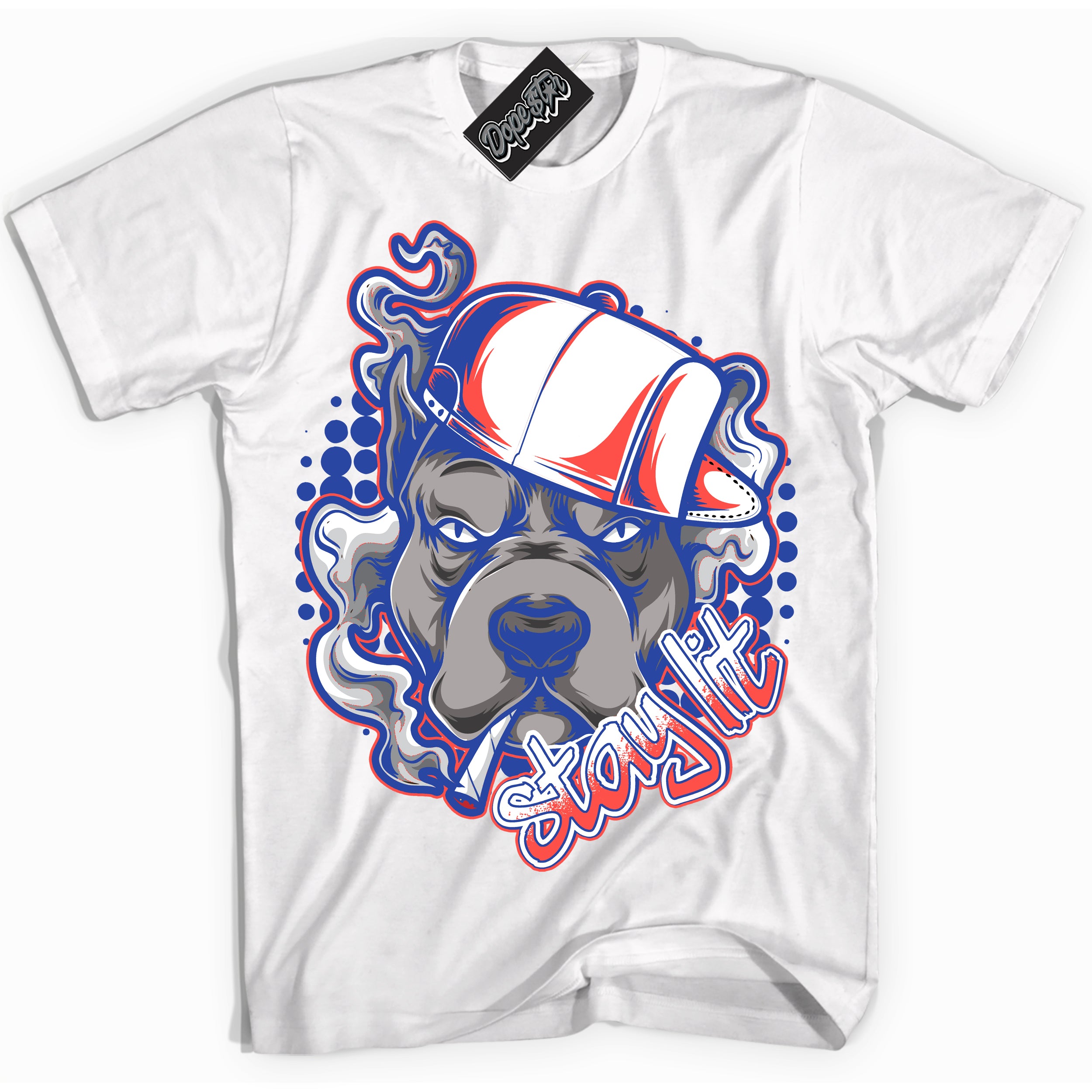 Cool White Shirt with “ Stay Lit ” design that perfectly matches Ultramarine 180s Sneakers.