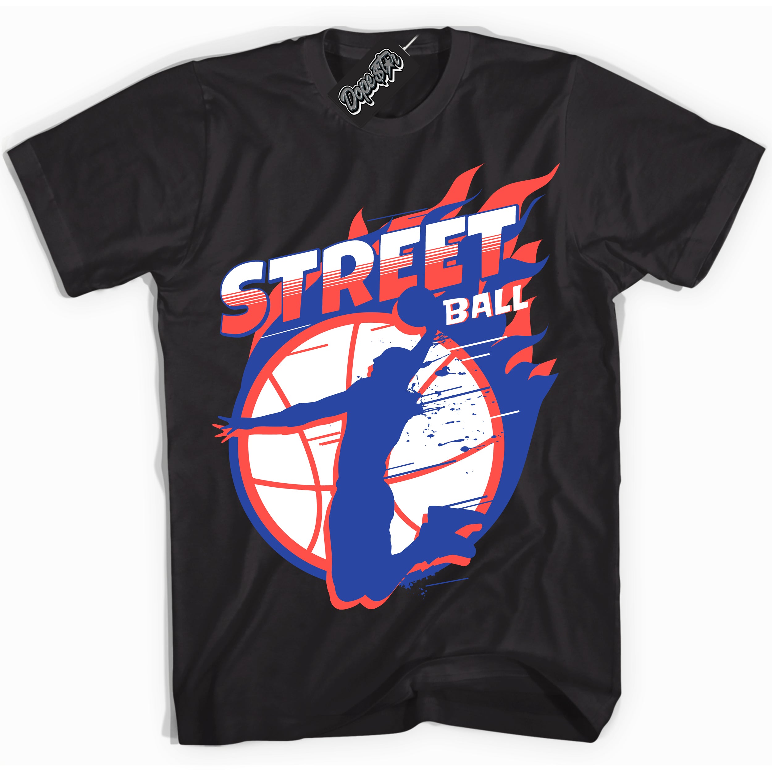 Cool Black Shirt with “ Street Ball ” design that perfectly matches Ultramarine 180s Sneakers.