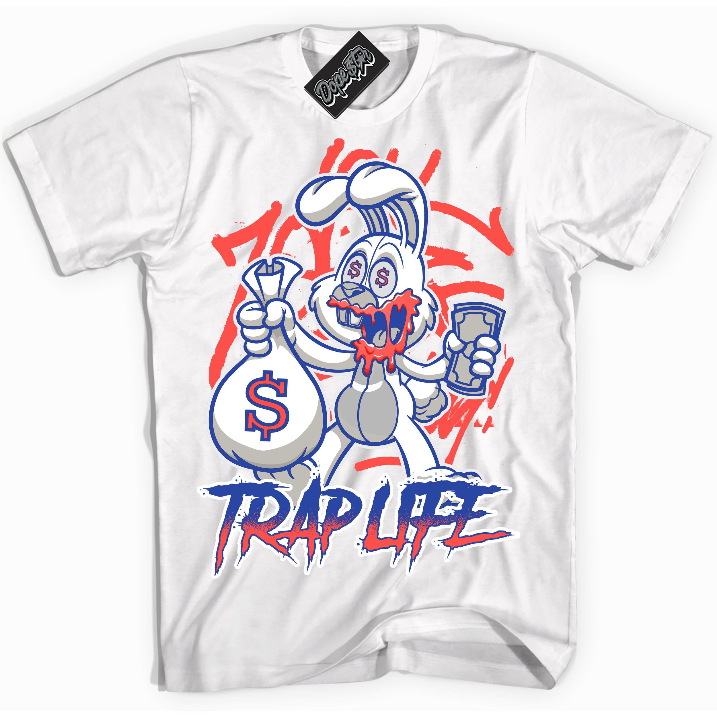 Cool White Shirt with “ Trap Rabbit ” design that perfectly matches Ultramarine 180s Sneakers.