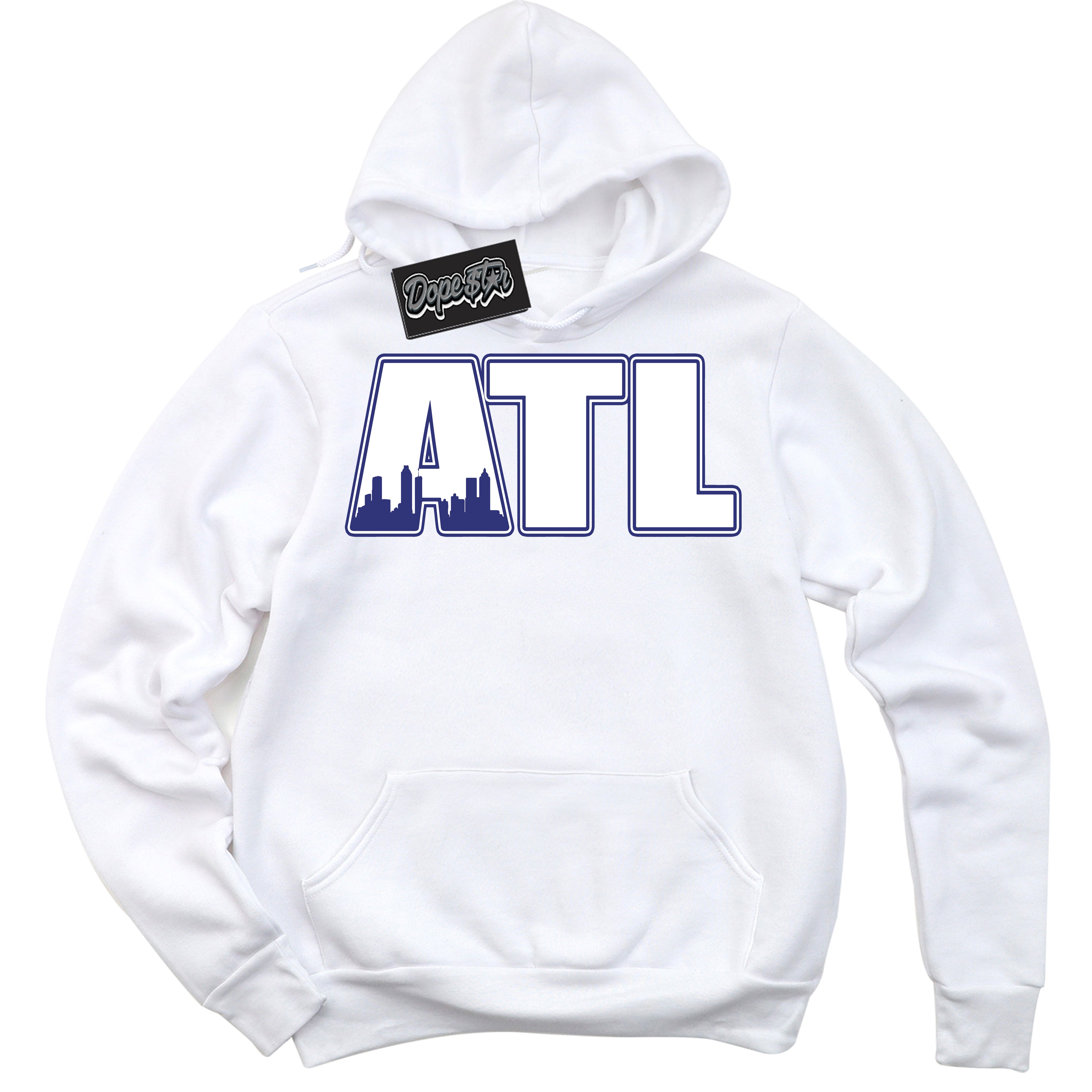 Cool White Hoodie with “ Atlanta ”  design that Perfectly Matches Concord Dunk.
