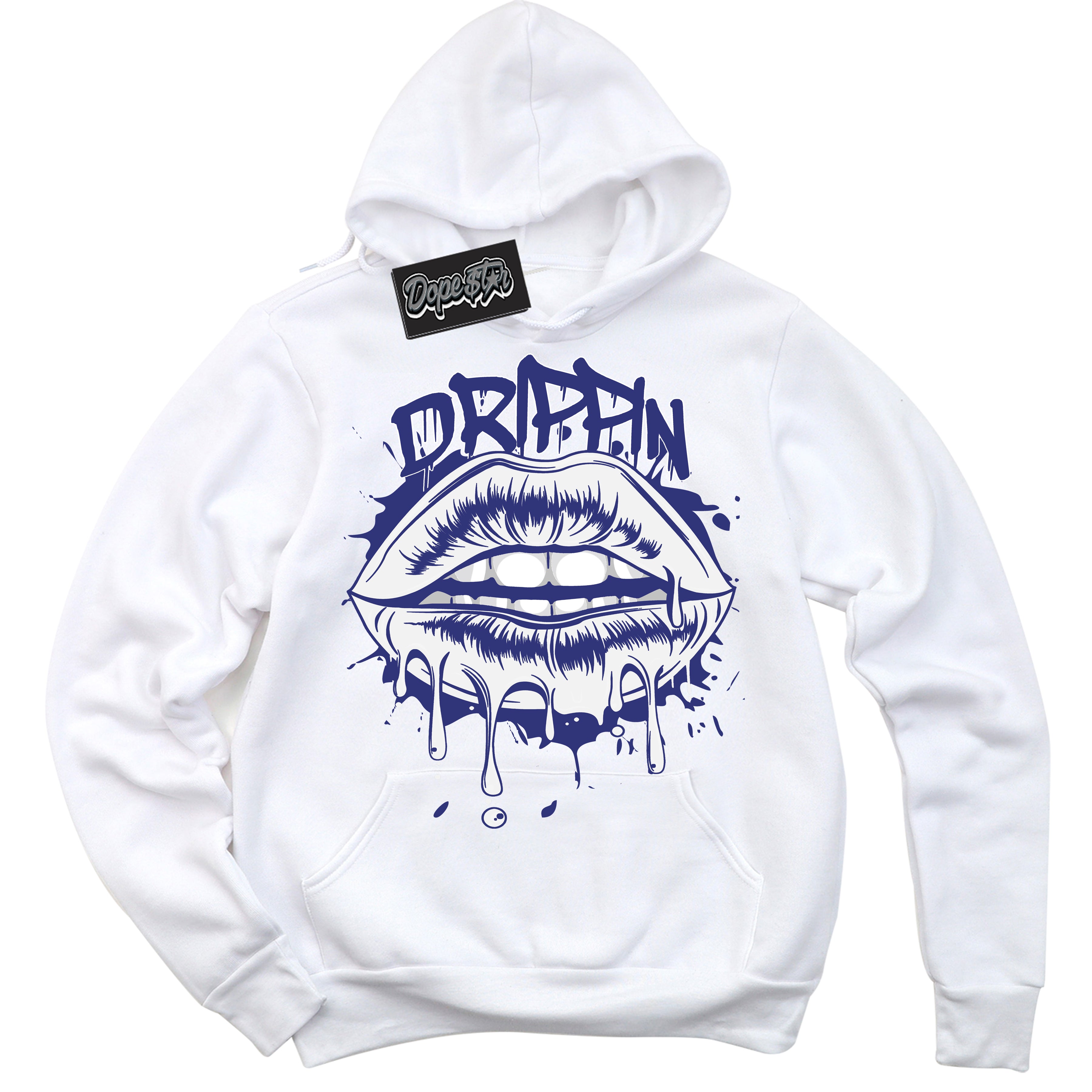 Cool White Hoodie with “ Drippin ”  design that Perfectly Matches Concord Dunk.
