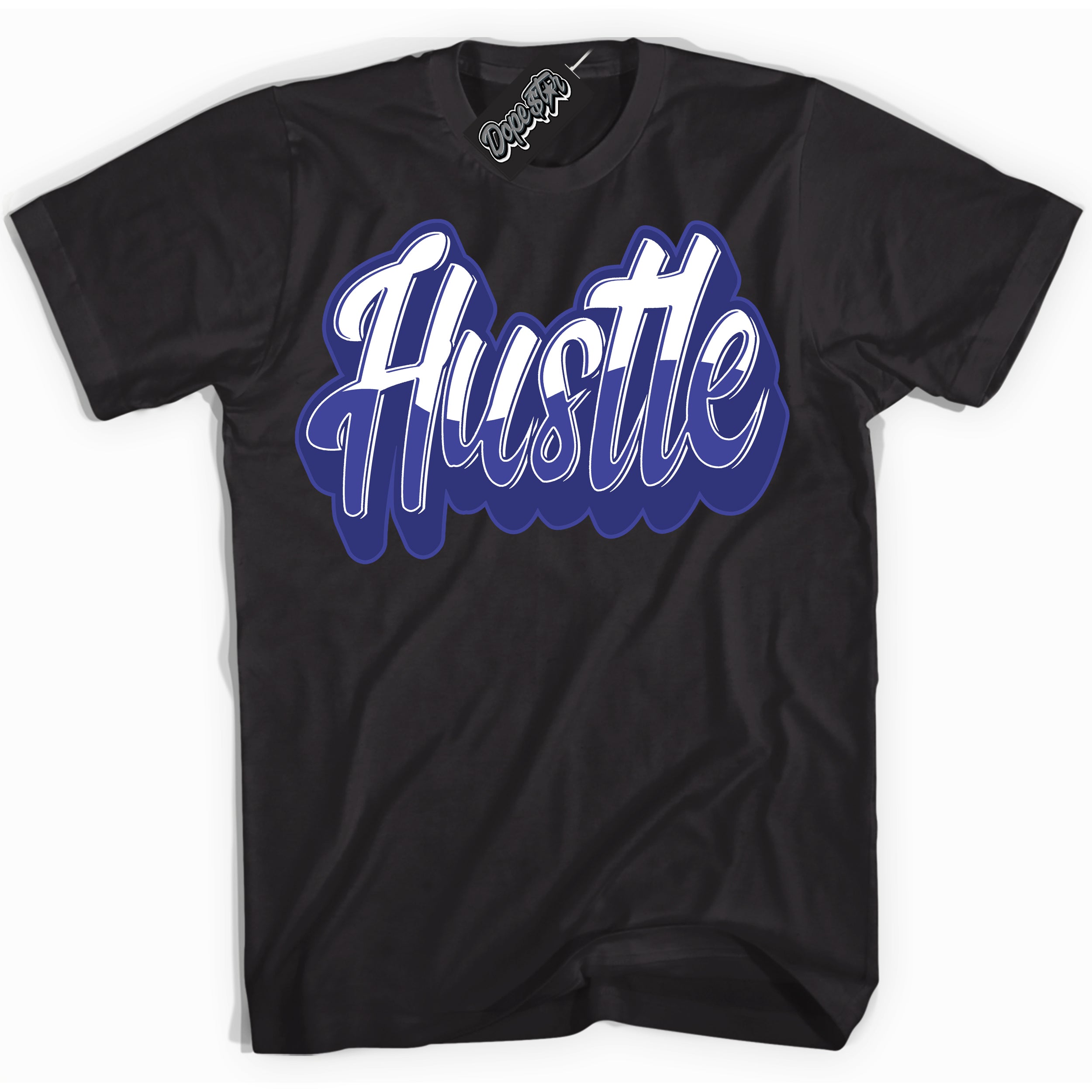 Cool Black Shirt with “ Hustle ” design that perfectly matches Concord Dunk.
