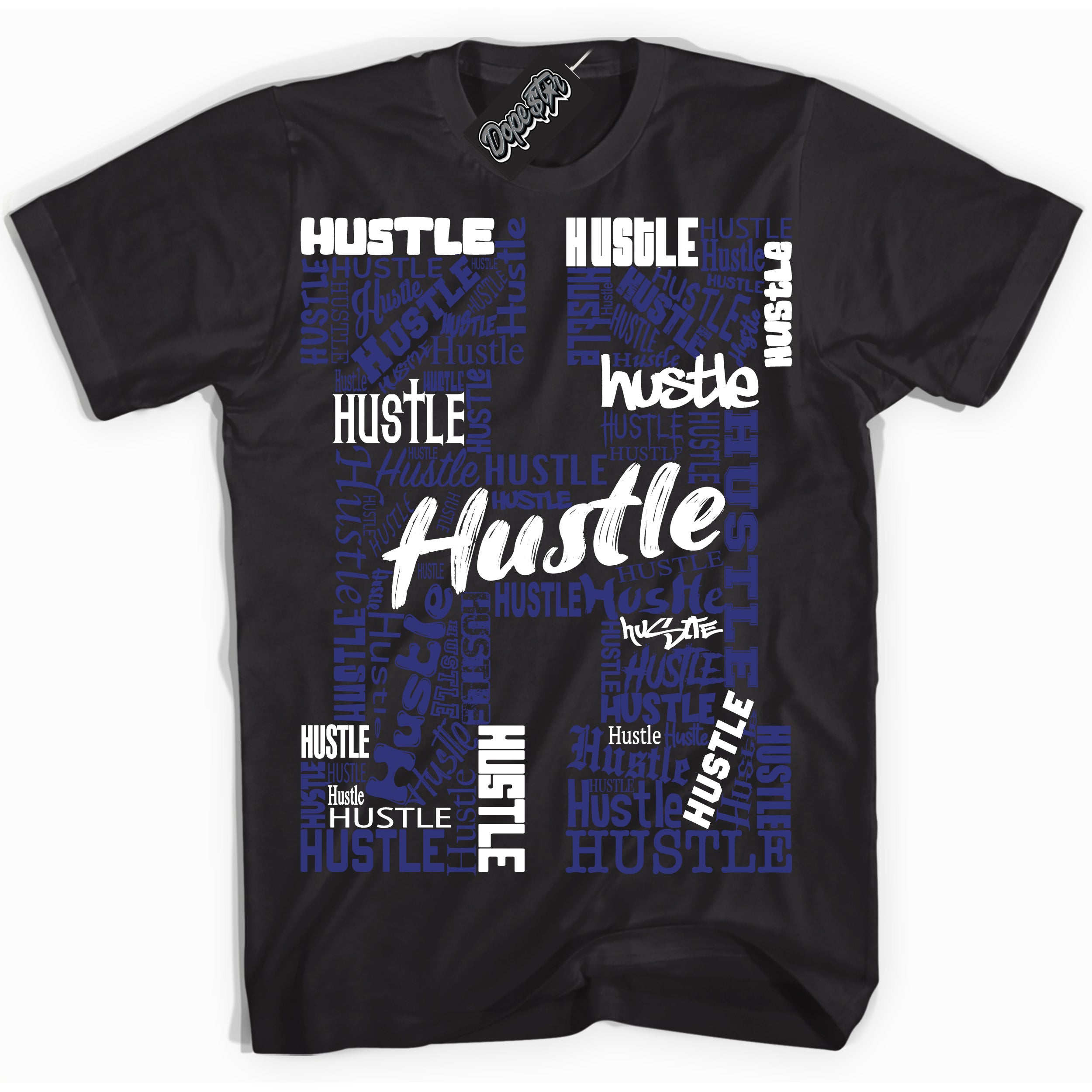 Cool Black Shirt with “ Hustle H ” design that perfectly matches Concord Dunk.
