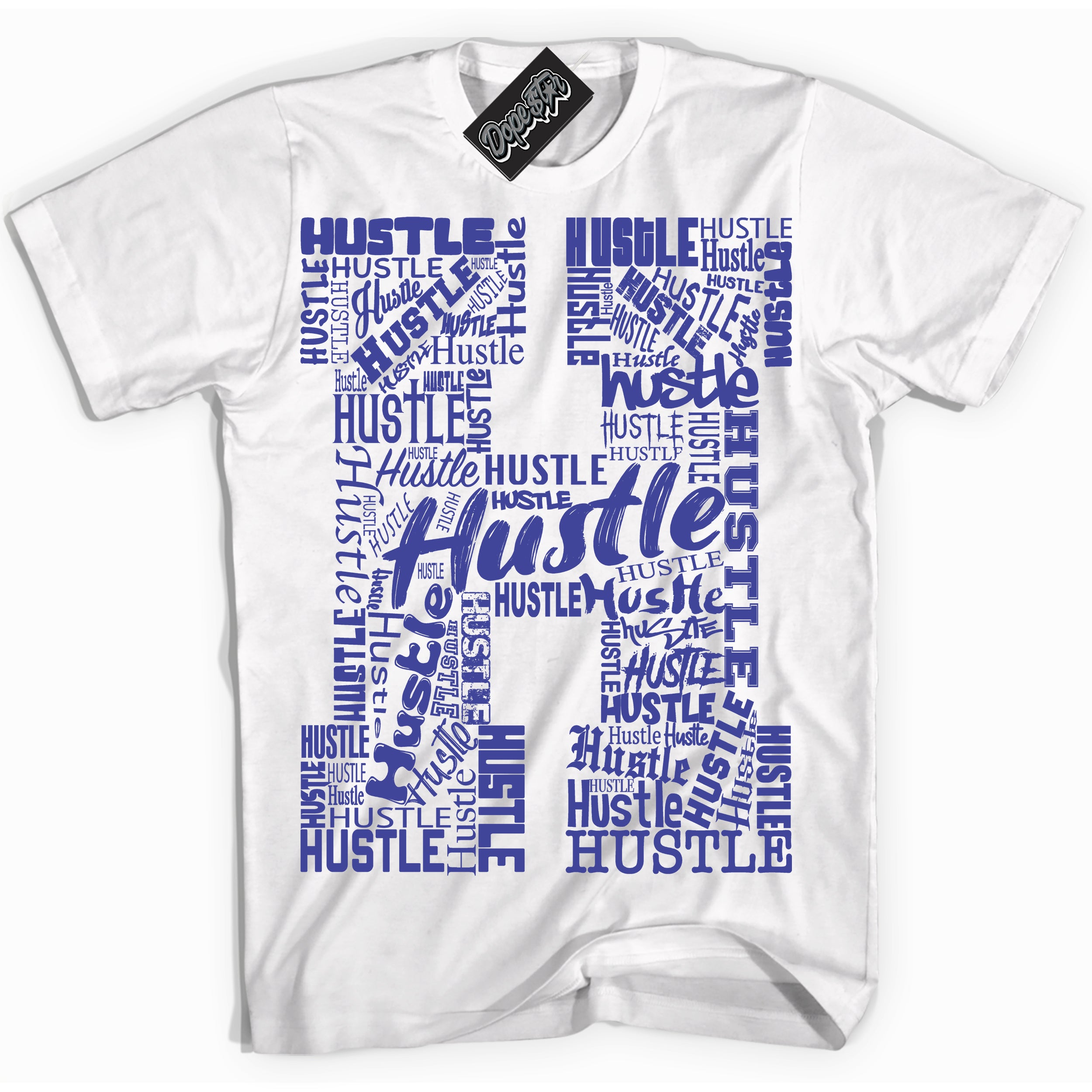 Cool White Shirt with “ Hustle H ” design that perfectly matches Concord Dunk.
