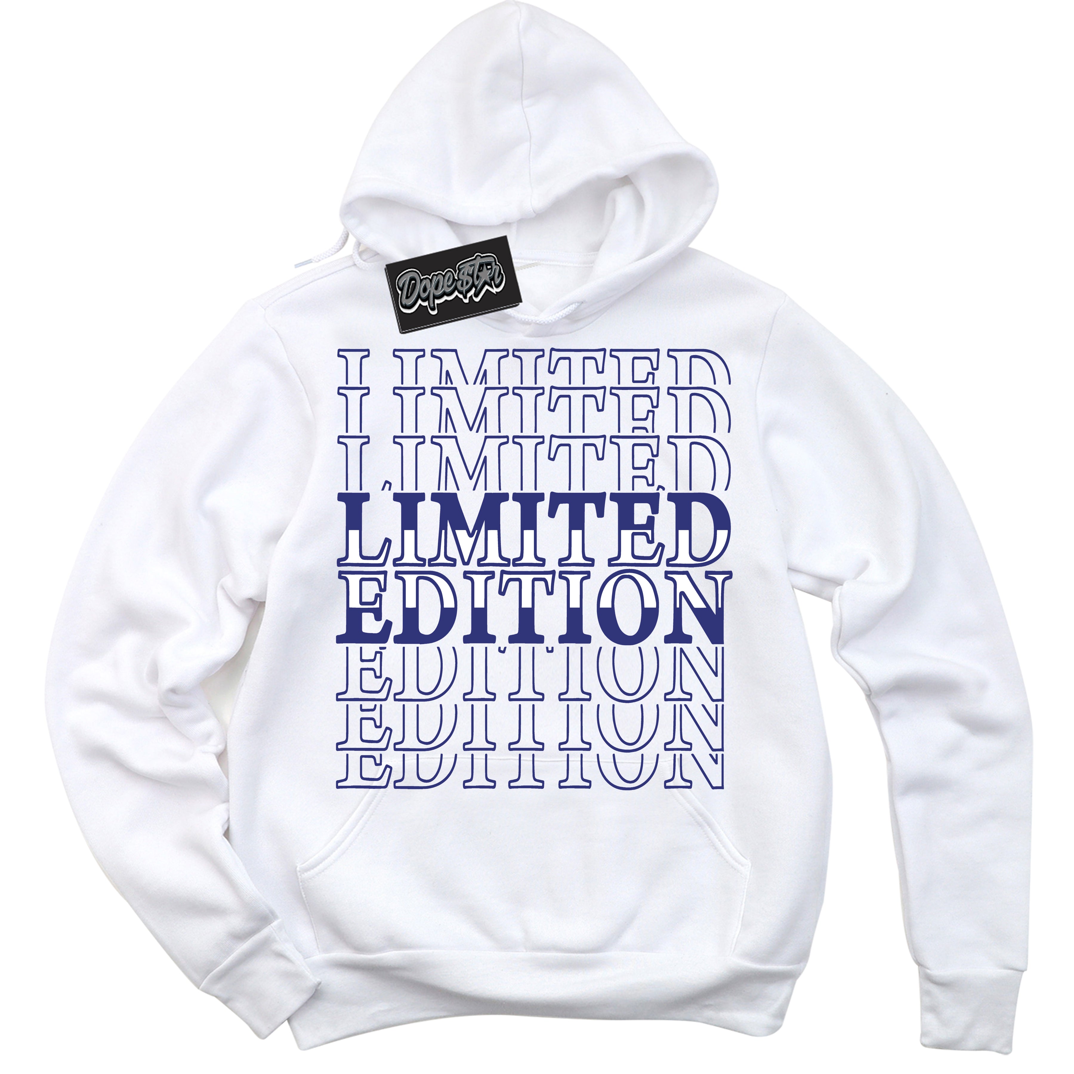 Cool White Hoodie with “ Limited Edition ”  design that Perfectly Matches Concord Dunk.
