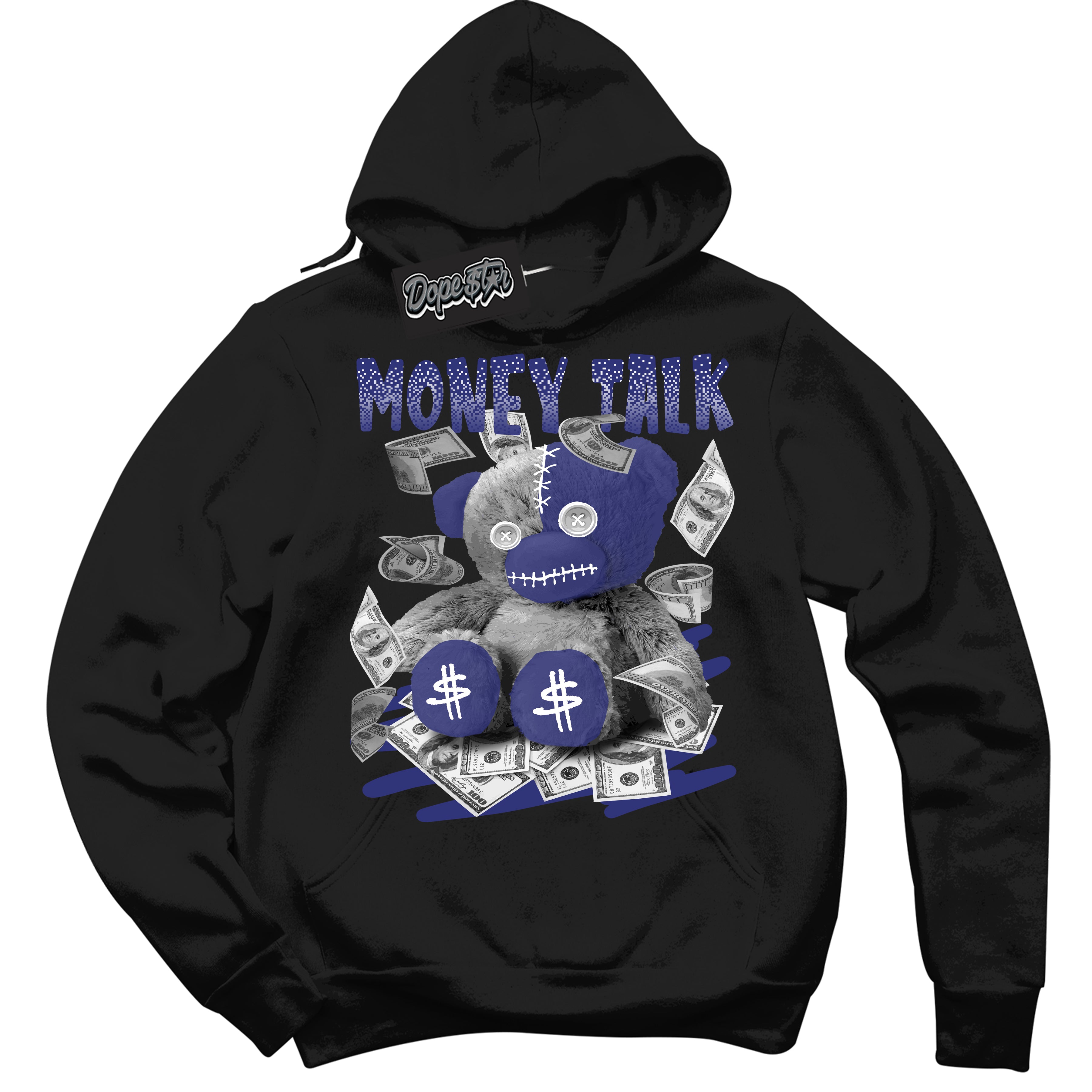 Cool Black Hoodie with “ Money Talk Bear ”  design that Perfectly Matches Concord Dunk.
