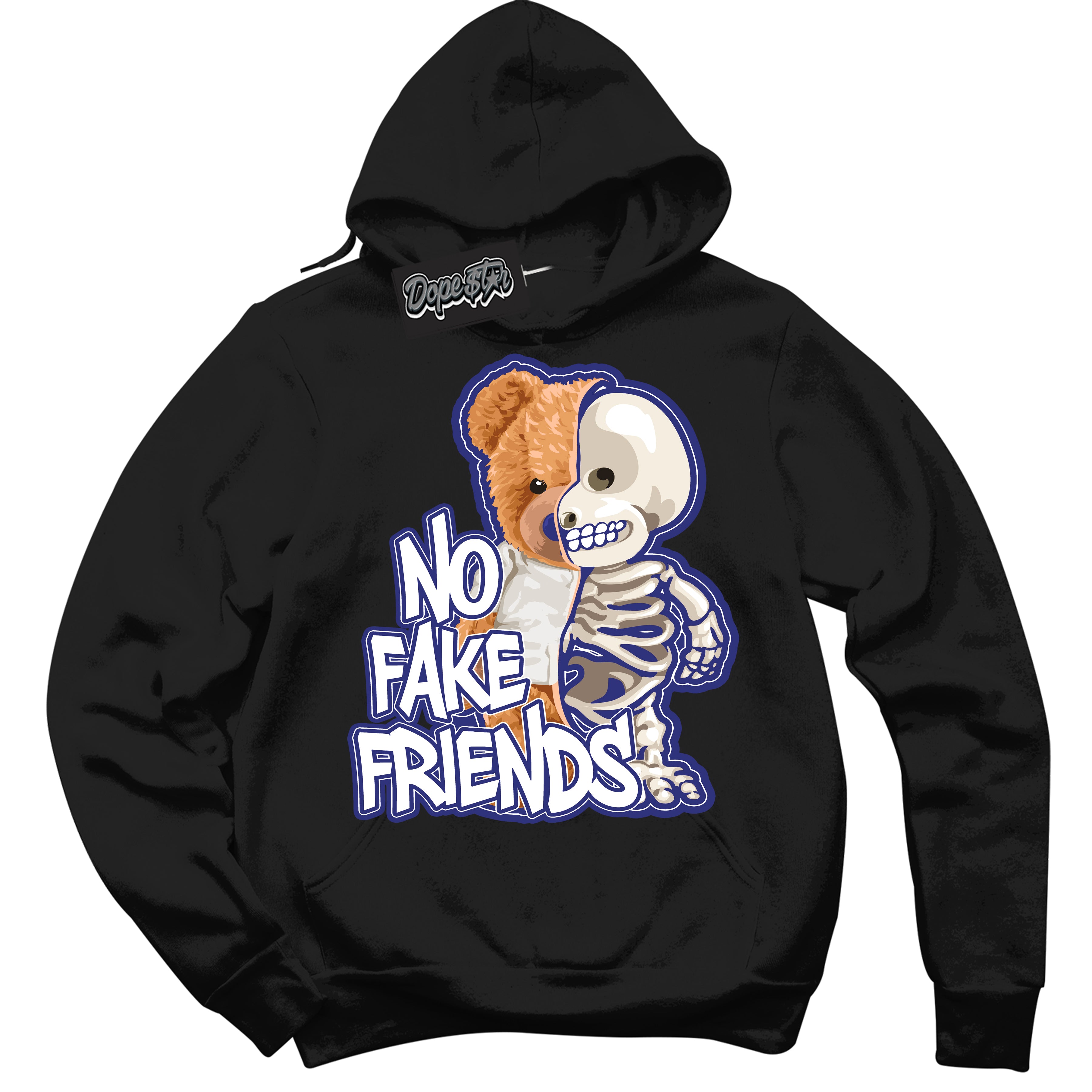 Cool Black Hoodie with “ No Fake Friends ”  design that Perfectly Matches Concord Dunk.
