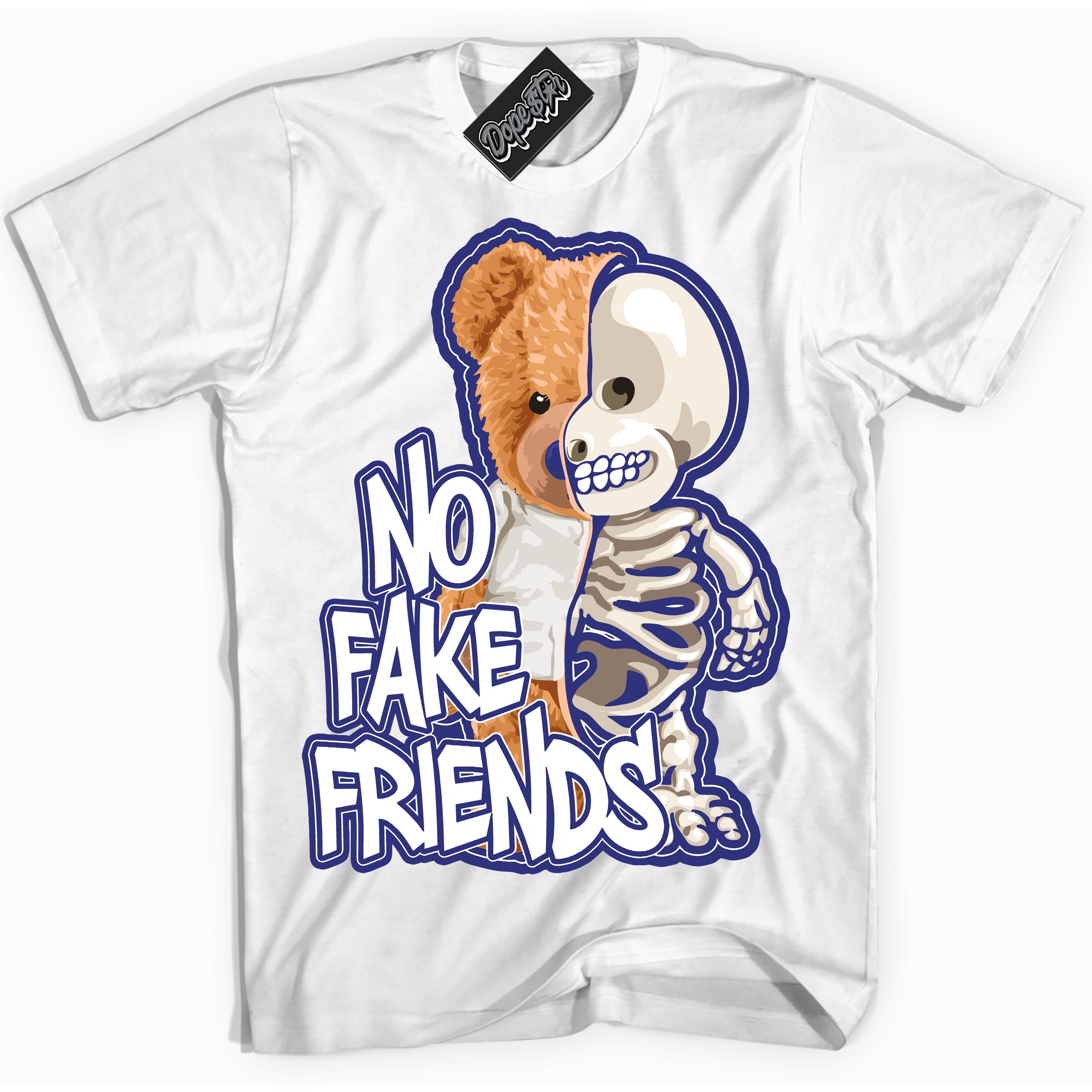 Cool White Shirt with “ No Fake Friends ” design that perfectly matches Concord Dunk.
