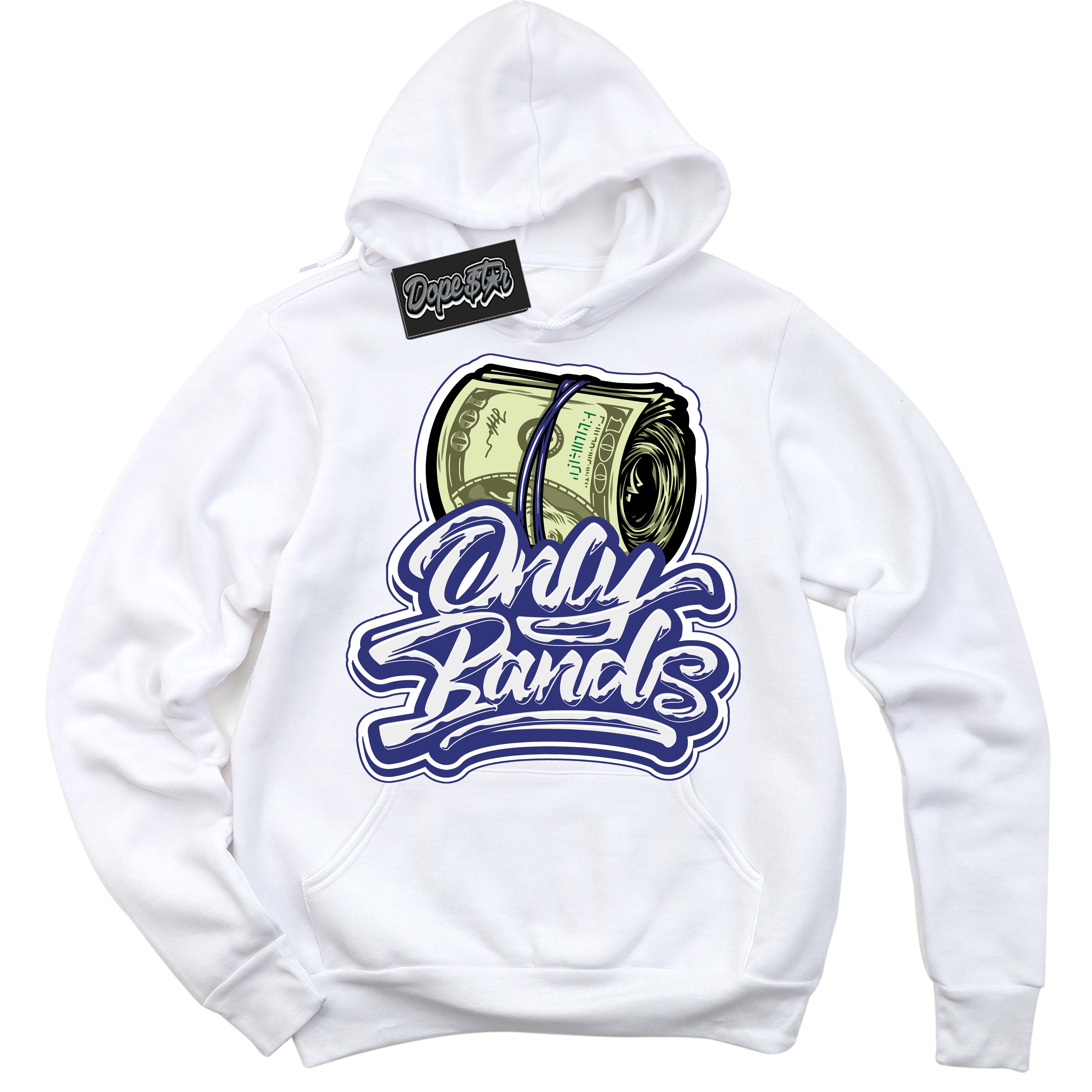 Cool White Hoodie with “ Only Bands ”  design that Perfectly Matches Concord Dunk.
