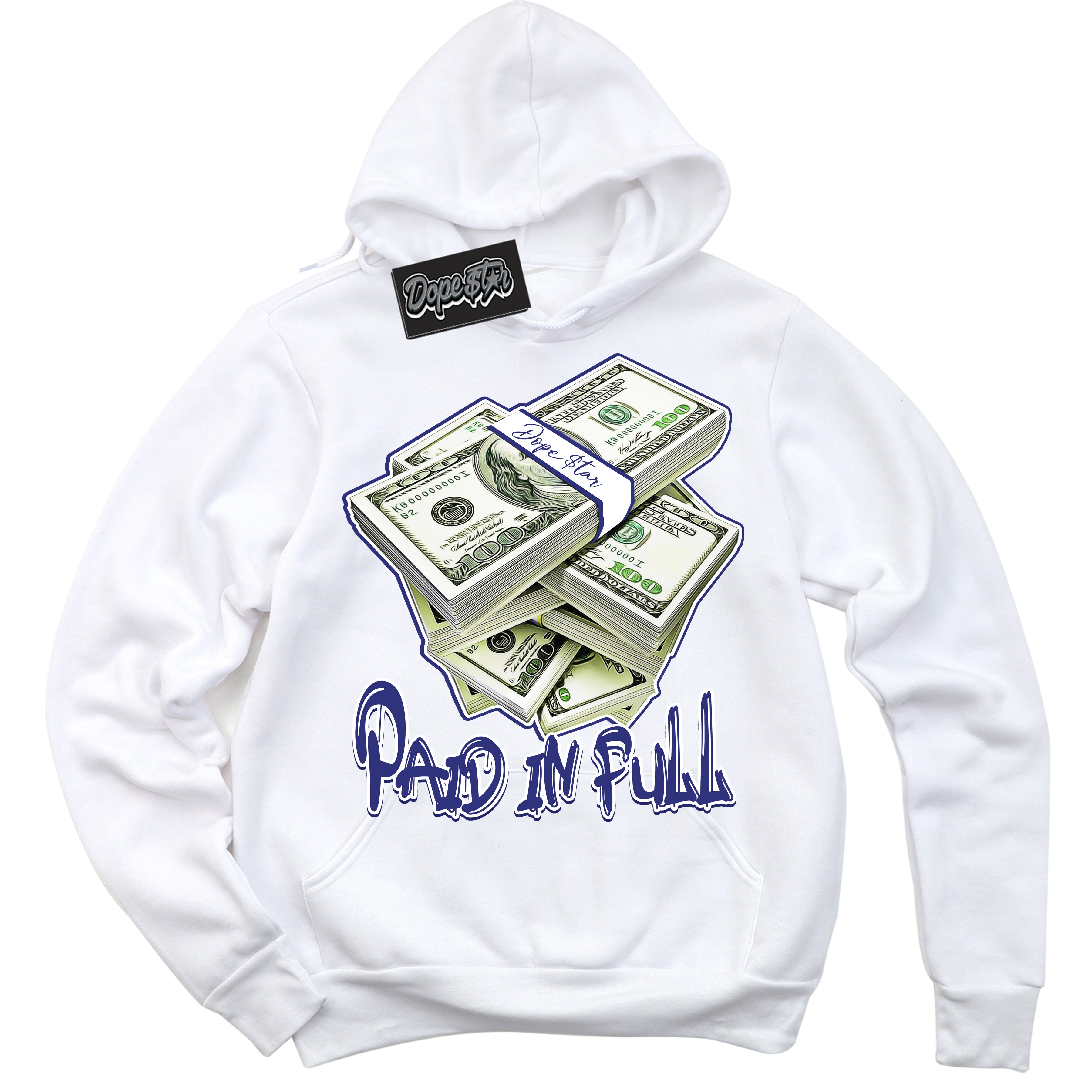 Cool White Hoodie with “ Paid In Full ”  design that Perfectly Matches Concord Dunk.
