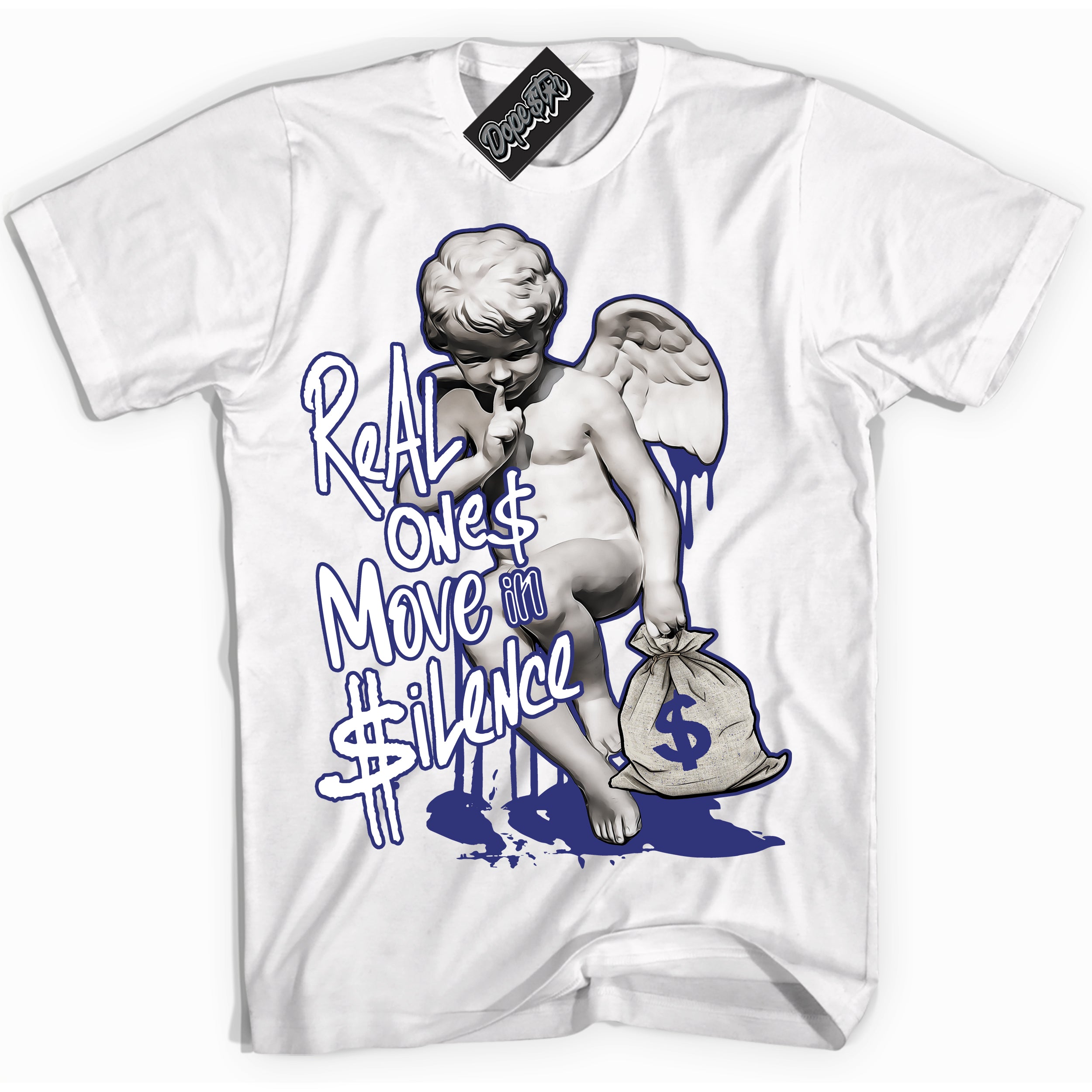 Cool White Shirt with “ Real Ones Cherub ” design that perfectly matches Concord Dunk.
