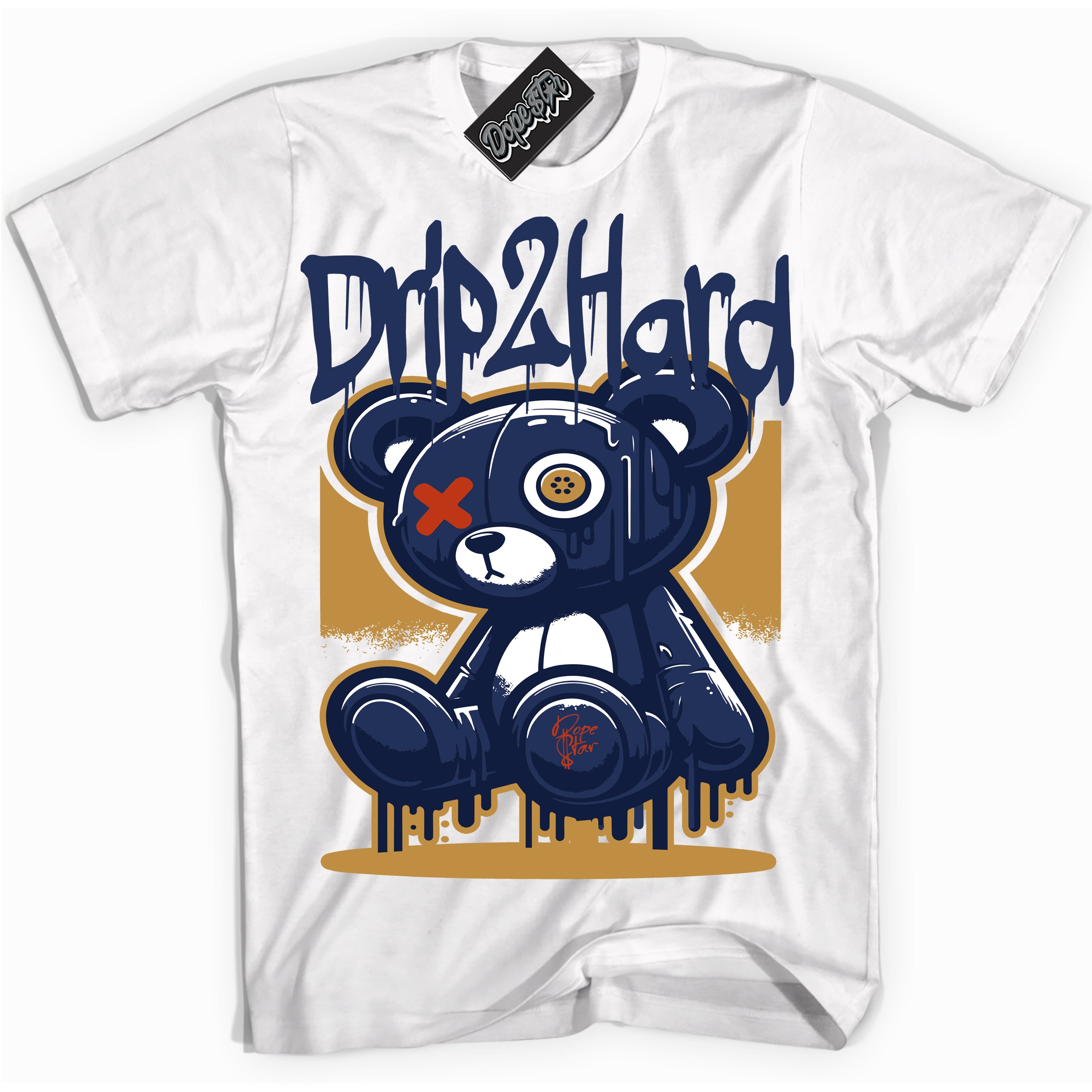 Cool White graphic tee with “ Drip 2 Hard ” design, that perfectly matches Orange Label Navy Gum