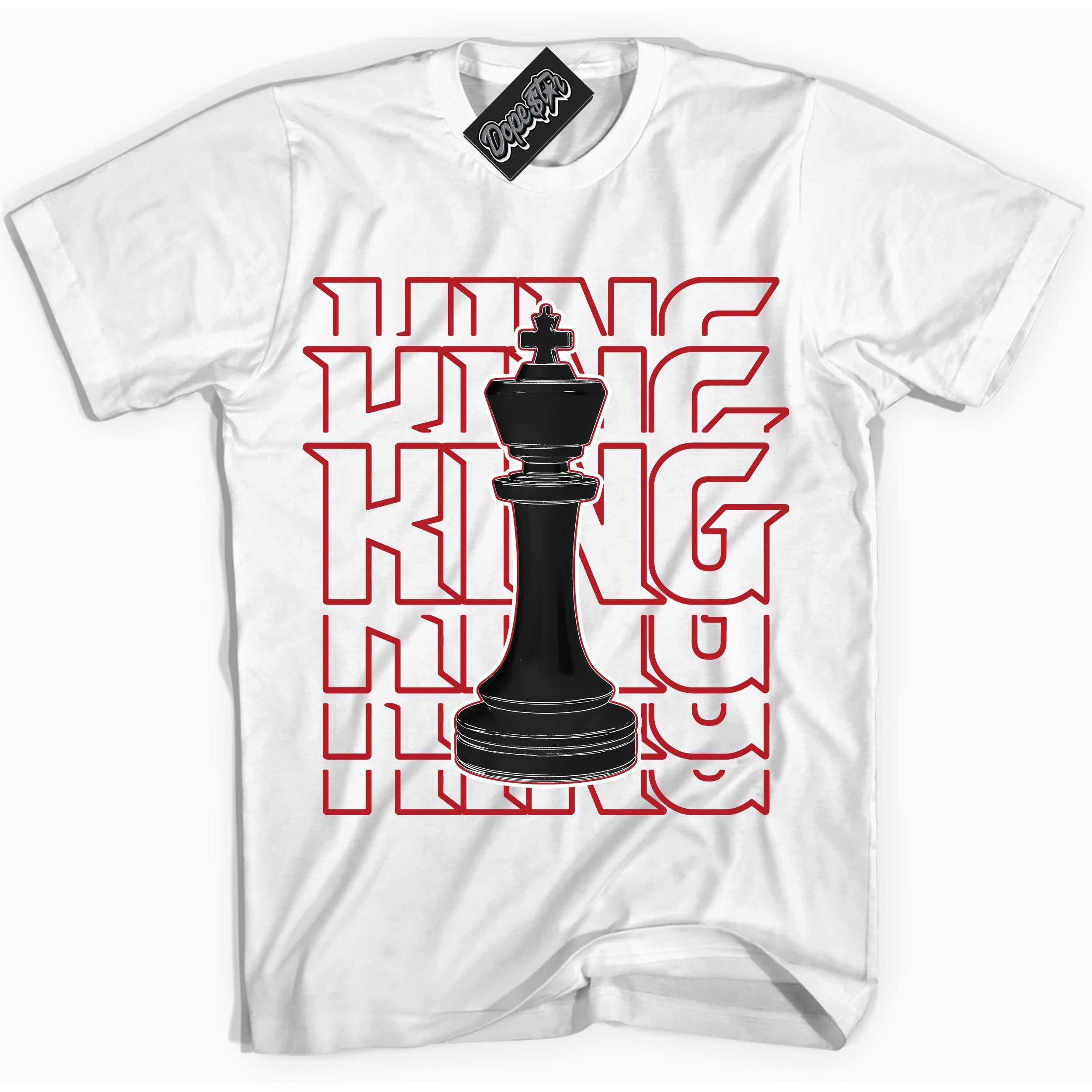 Cool White Shirt with “ King Chess” design that perfectly matches Pro J Pack Chicago Dunks.