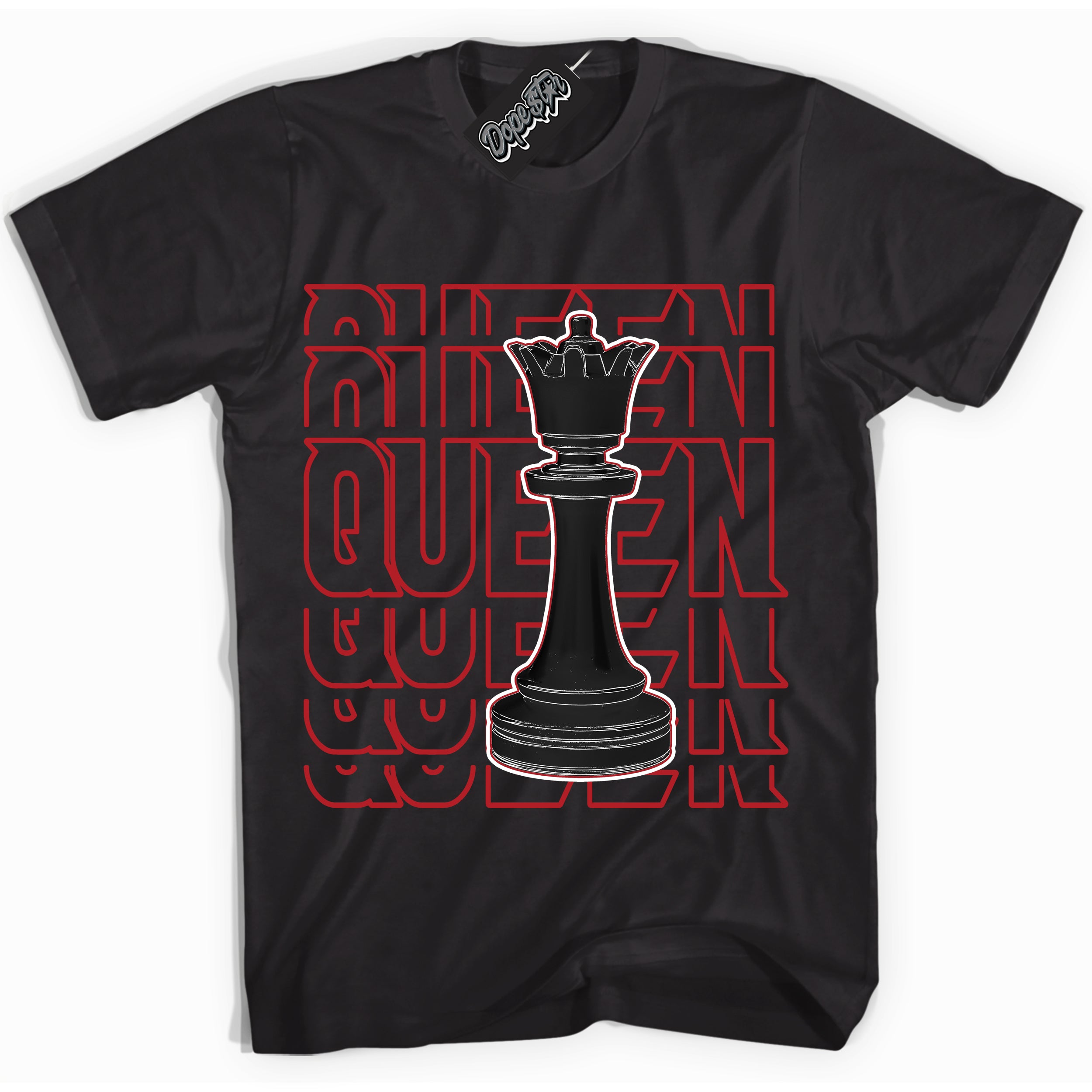 Cool Black Shirt with “ Queen Chess” design that perfectly matches Pro J Pack Chicago Dunks.