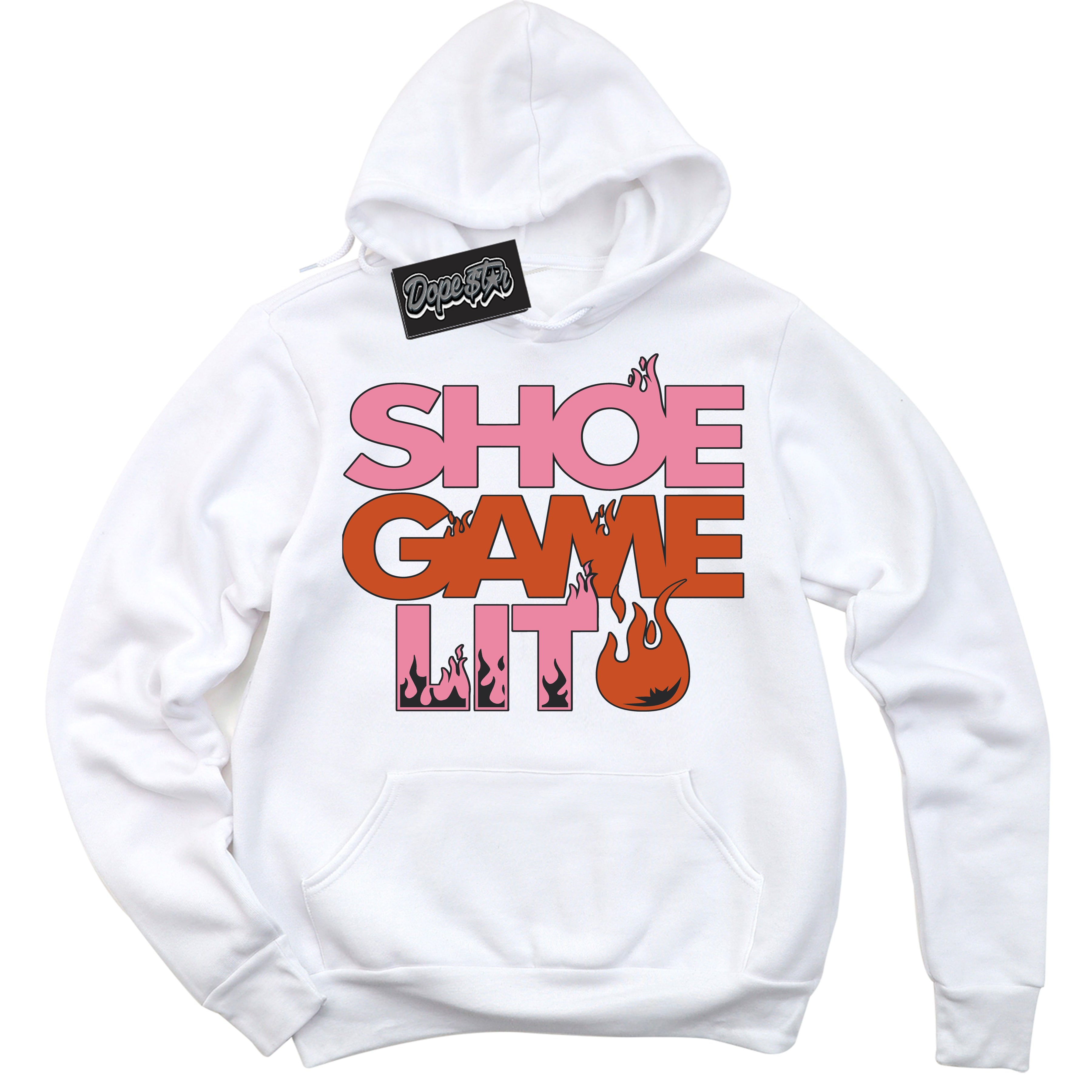 Cool White Hoodie with “ Shoe Game Lit '' design that Perfectly Matches  Pro X Powerpuff Girls Blossom Sneakers.