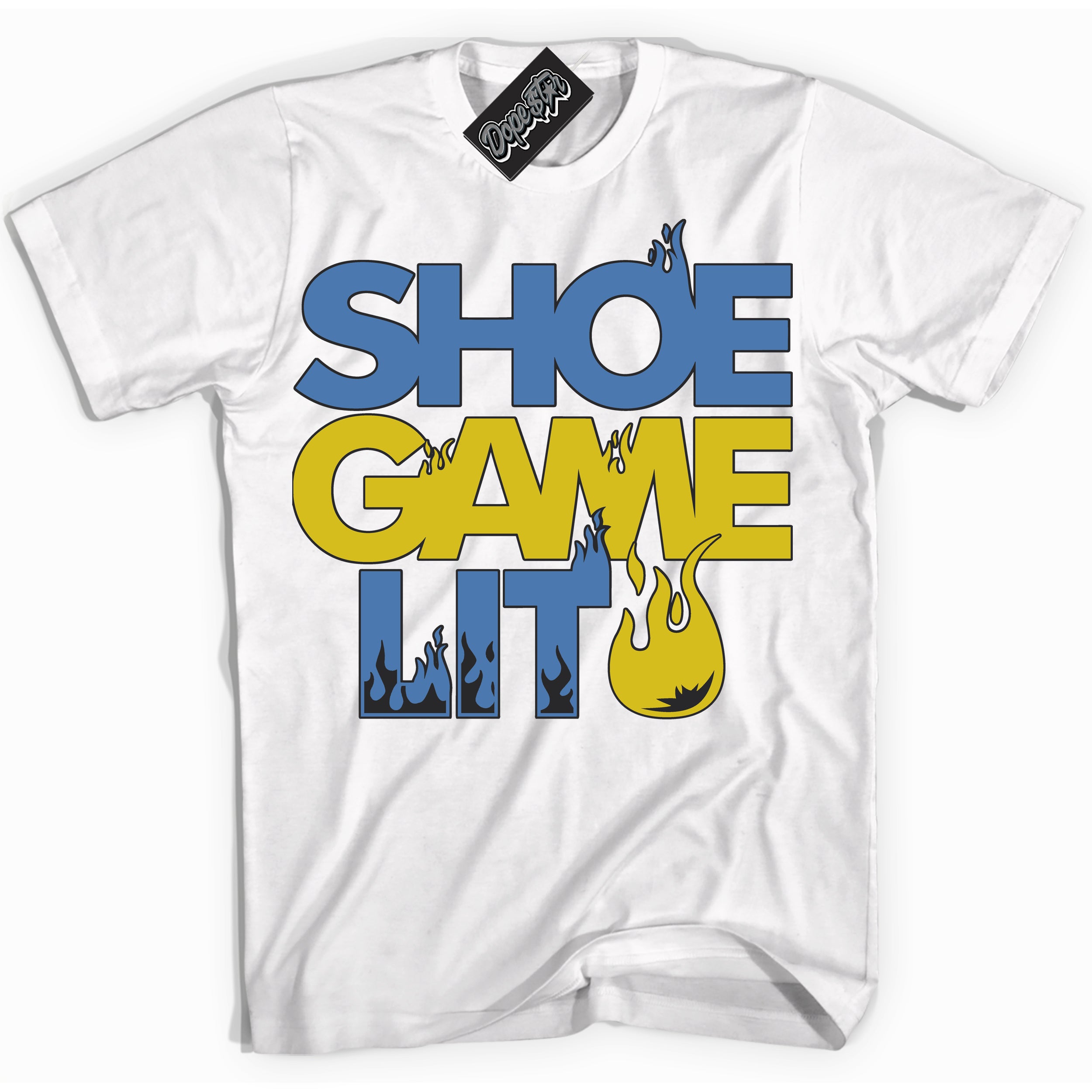 Cool White Shirt with “ Shoe Game Lit ” design that perfectly matches Pro X Powerpuff Girls Bubbles Sneakers.