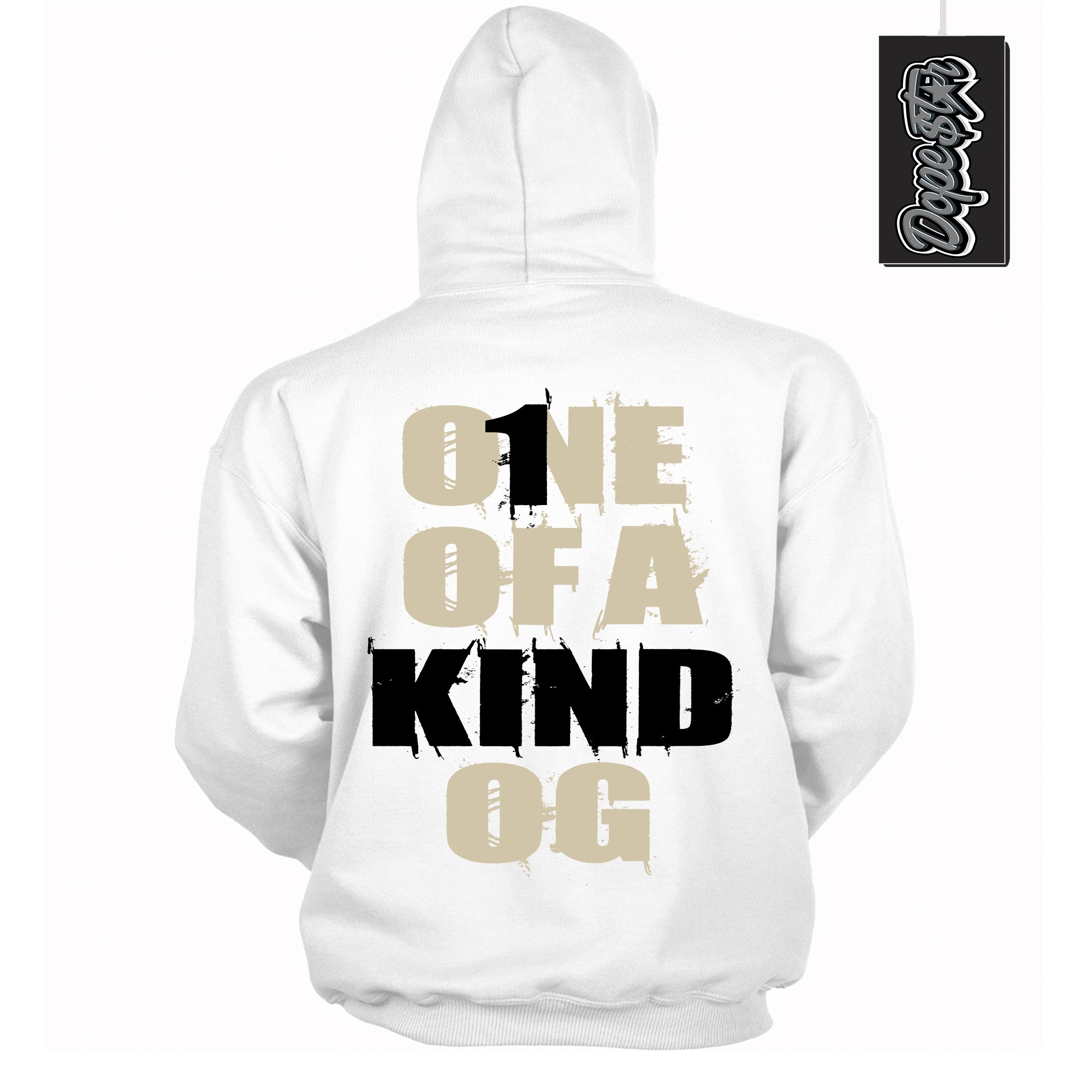 Cool White Hoodie with “ One Of A Kind ”  design that Perfectly Matches Gratitude 11s Sneakers.