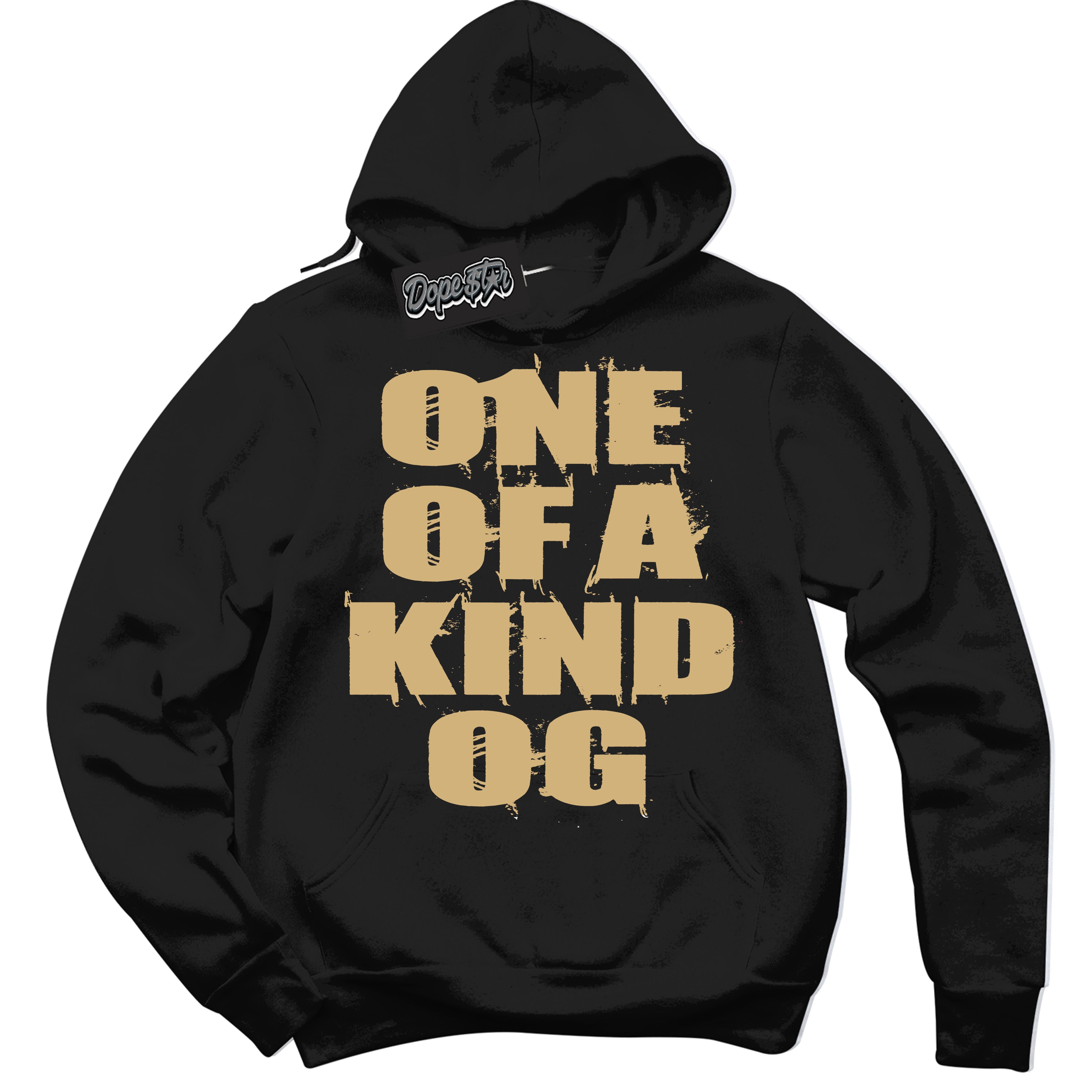 Jordan MVP White Metallic Gold ‘One Of A Kind’ – Black Streetwear Hoodie | Sneaker Matching sweatshirt for Jordan MVP White Metallic Gold | Men's and Women's Streetwear Graphic Hoodie by Sneaker Shirts Outlet