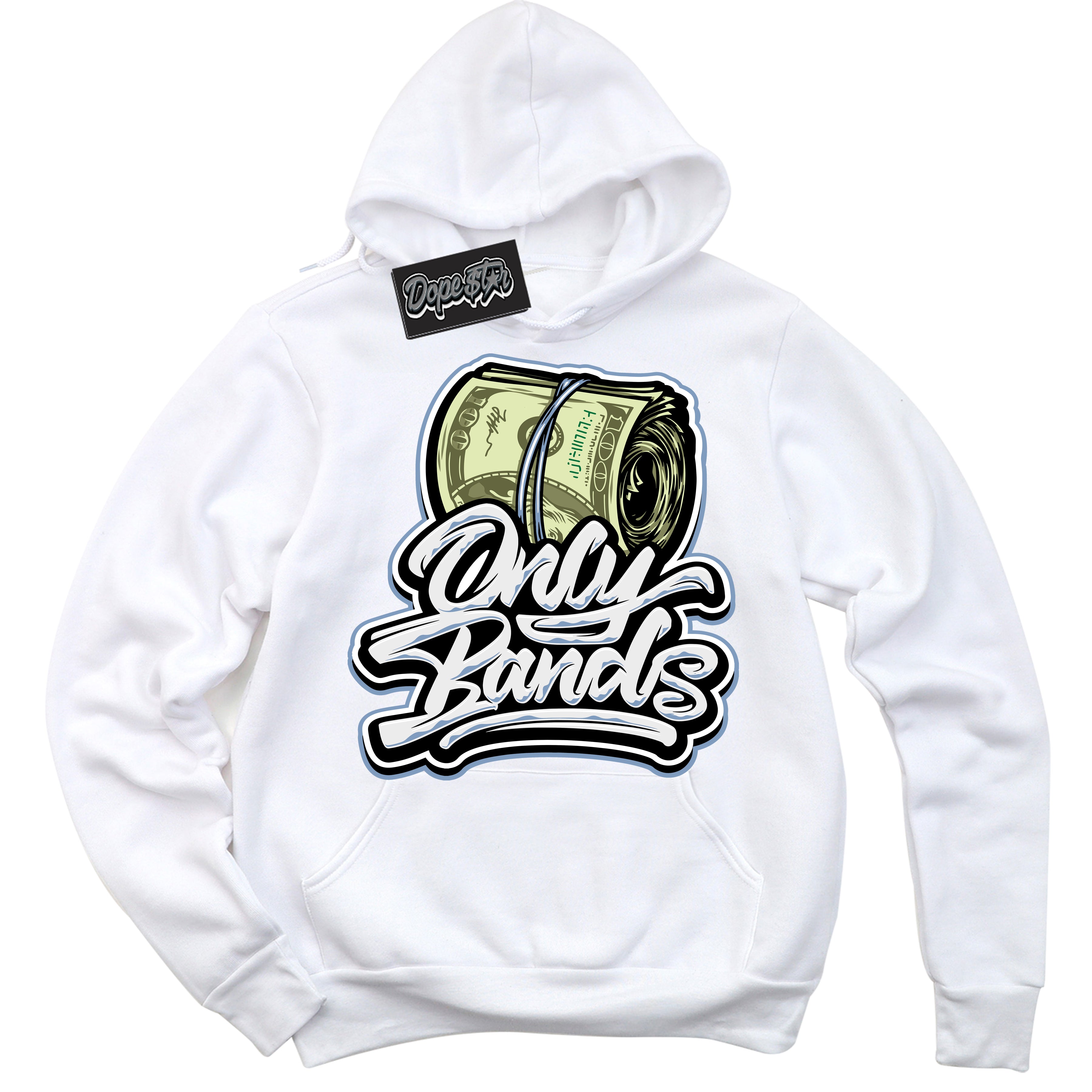 Cool White Hoodie with “ Only Bands ”  design that Perfectly Matches Reverse Oreo 6s Sneakers.