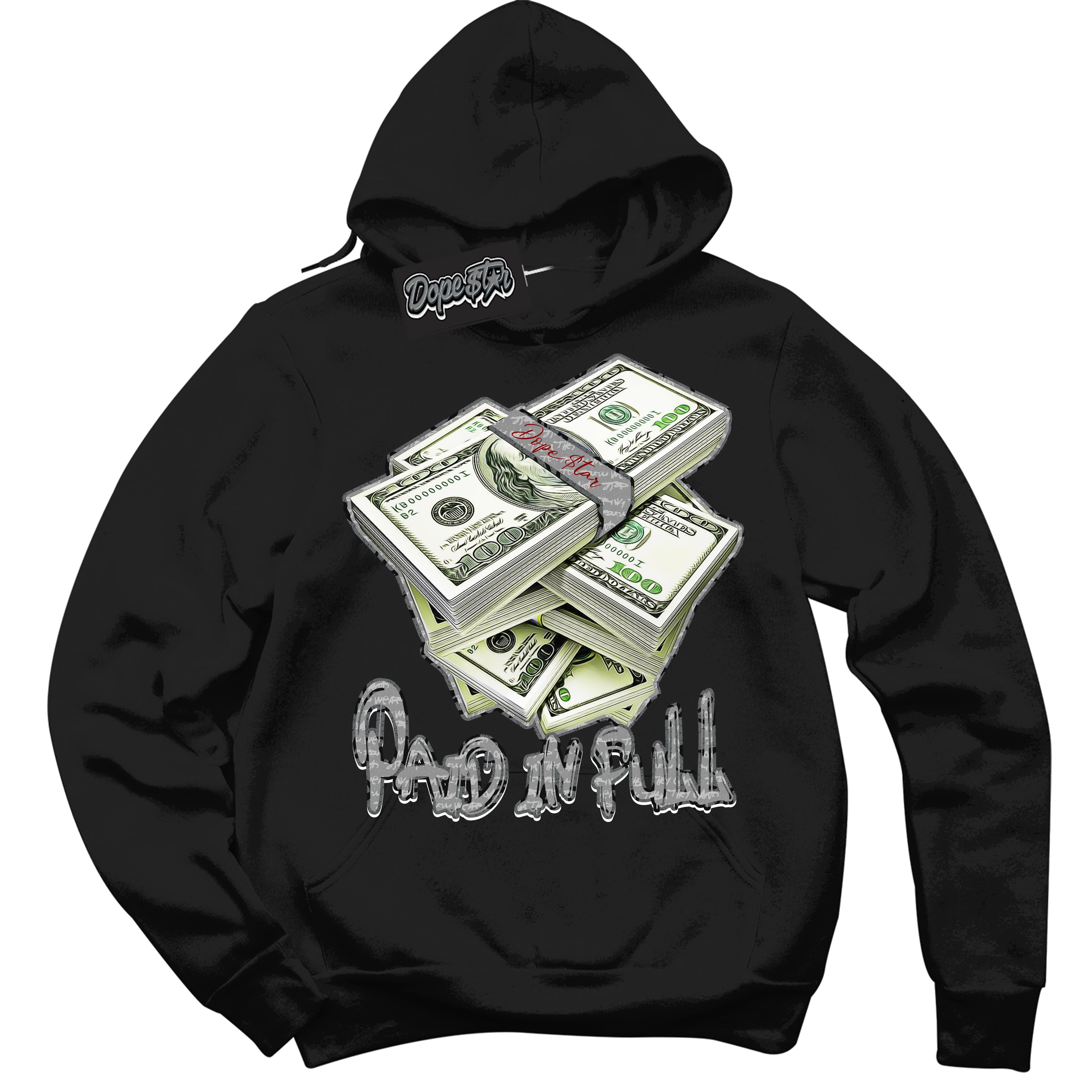 Cool Black Hoodie with “ Paid In Full ”  design that Perfectly Matches Rebellionaire 1s Sneakers.