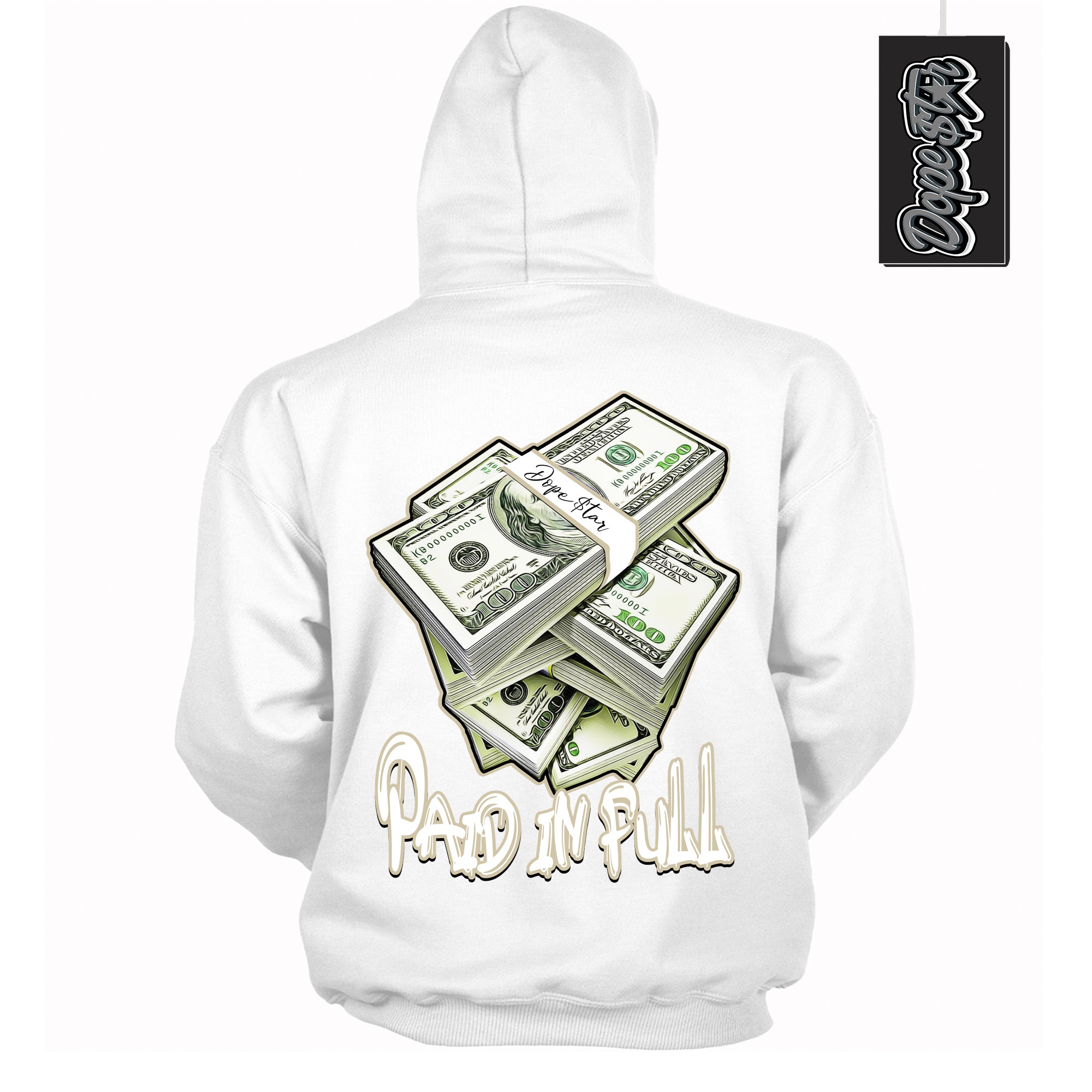 Cool White Hoodie with “ Paid In Full ”  design that Perfectly Matches Gratitude 11s Sneakers.