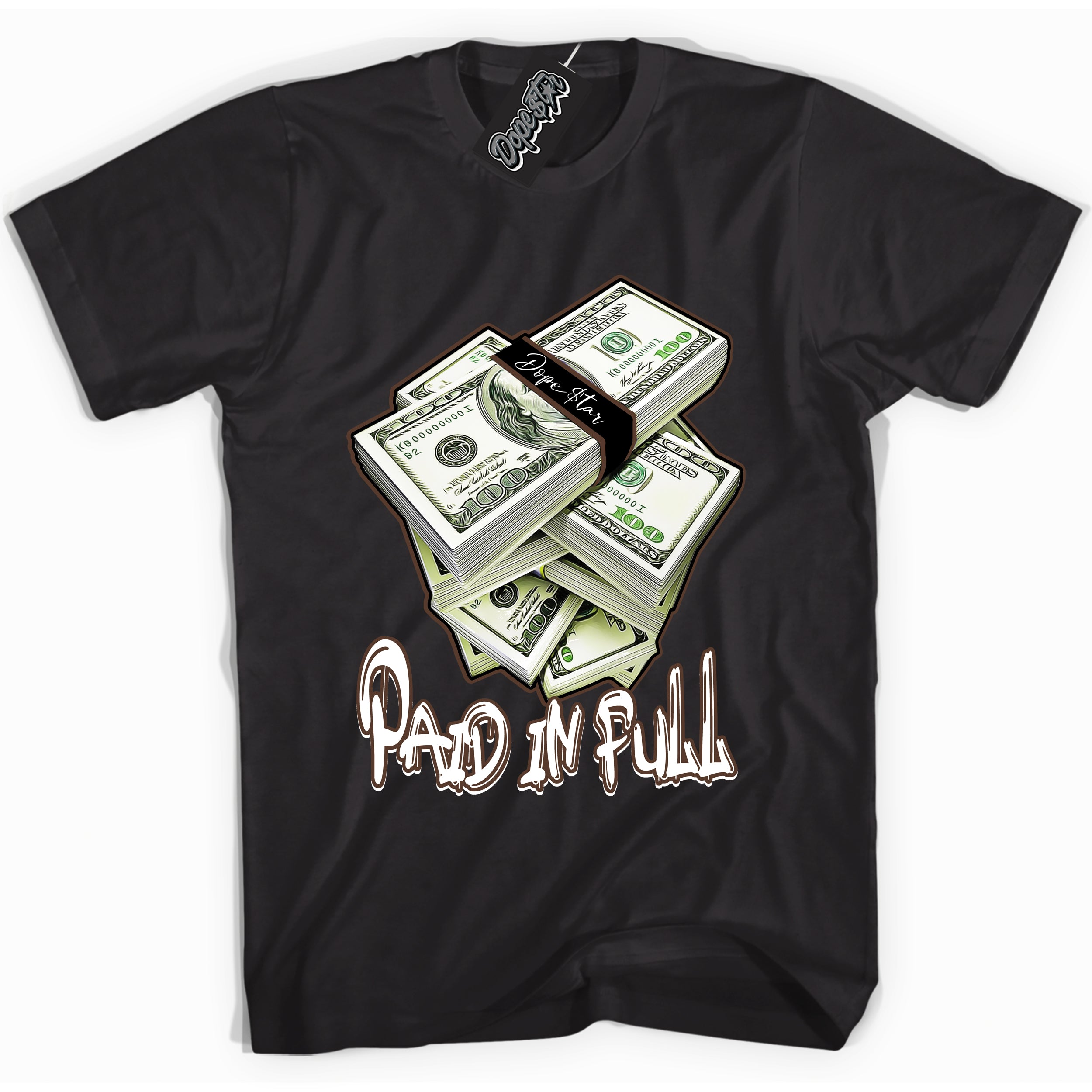 Cool Black graphic tee with “ Paid In Full ” design, that perfectly matches Palomino 1s sneakers 